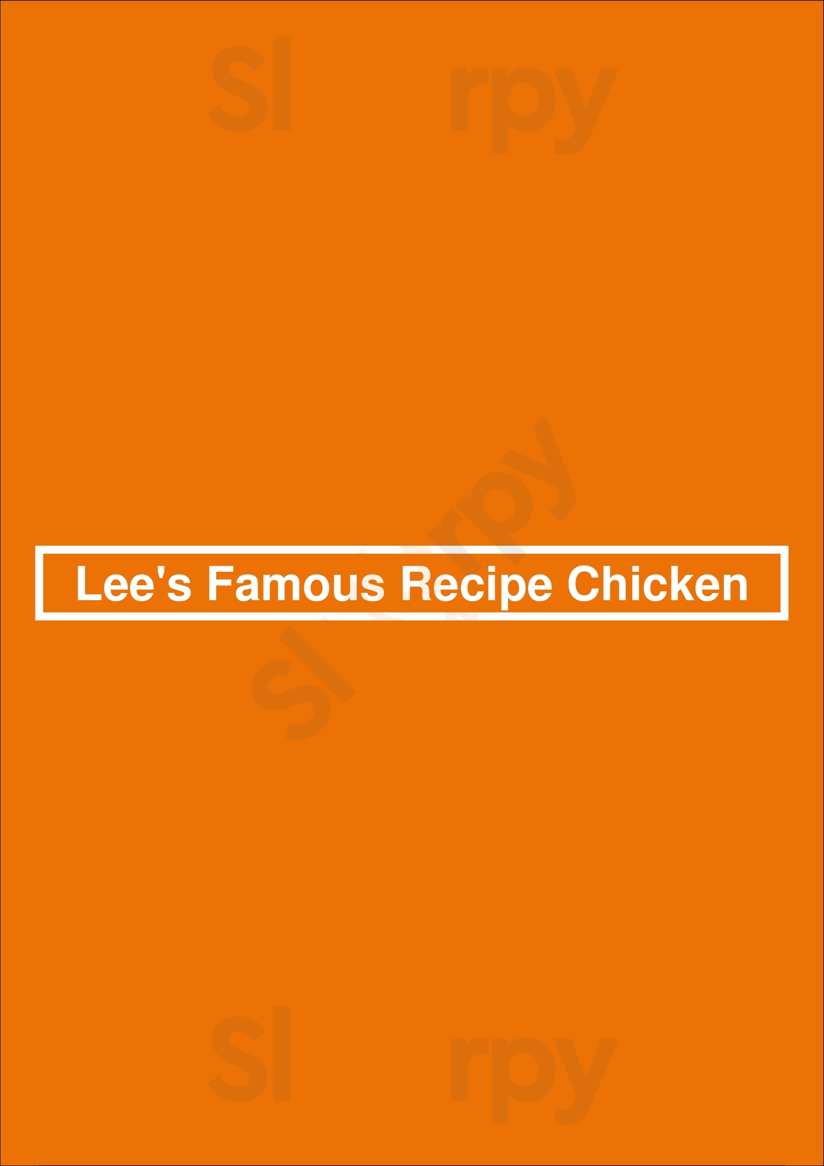 Lee's Famous Recipe Chicken Cincinnati Menu - 1