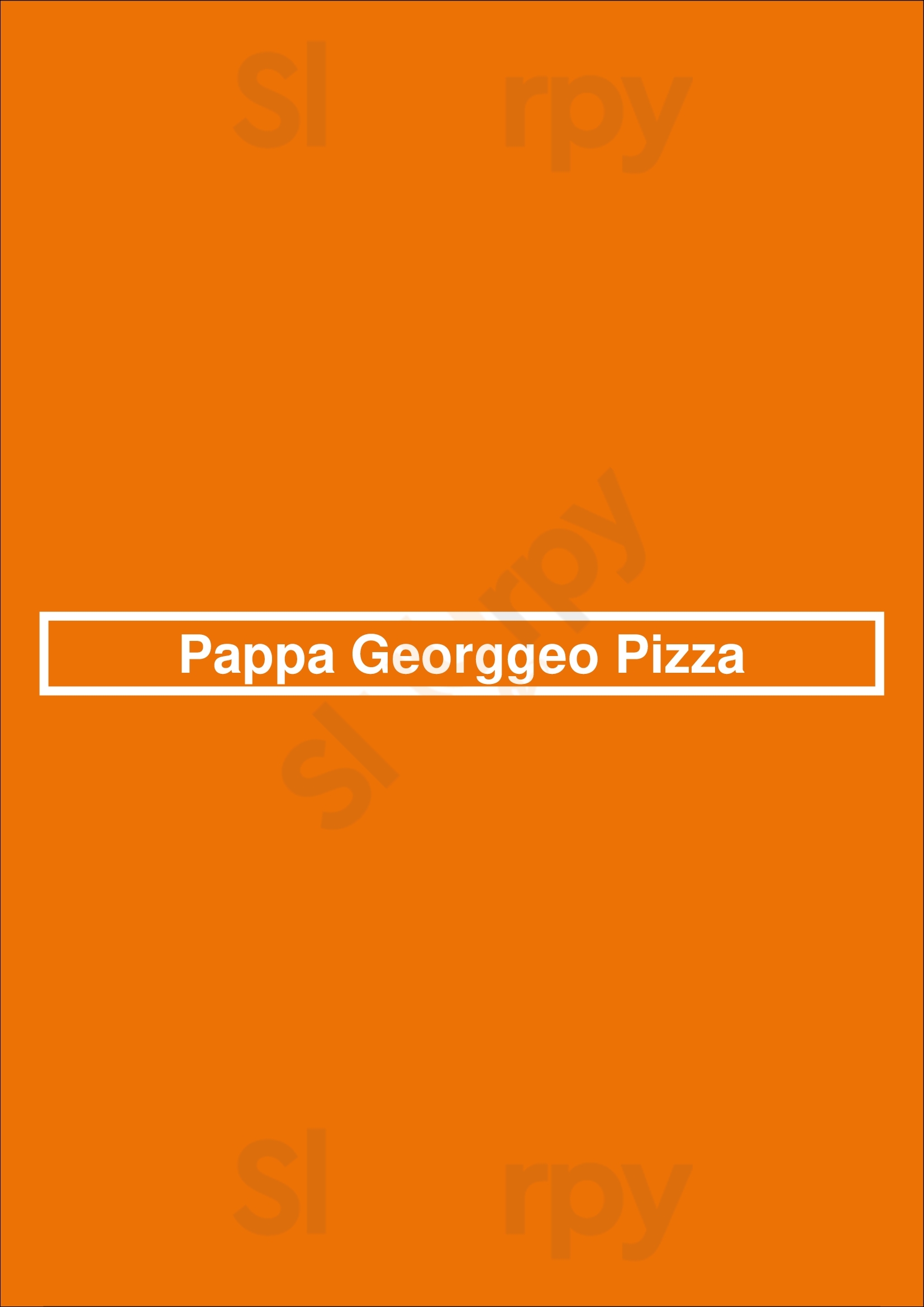 Pappa Georggeo Pizza San Jose Menu - 1