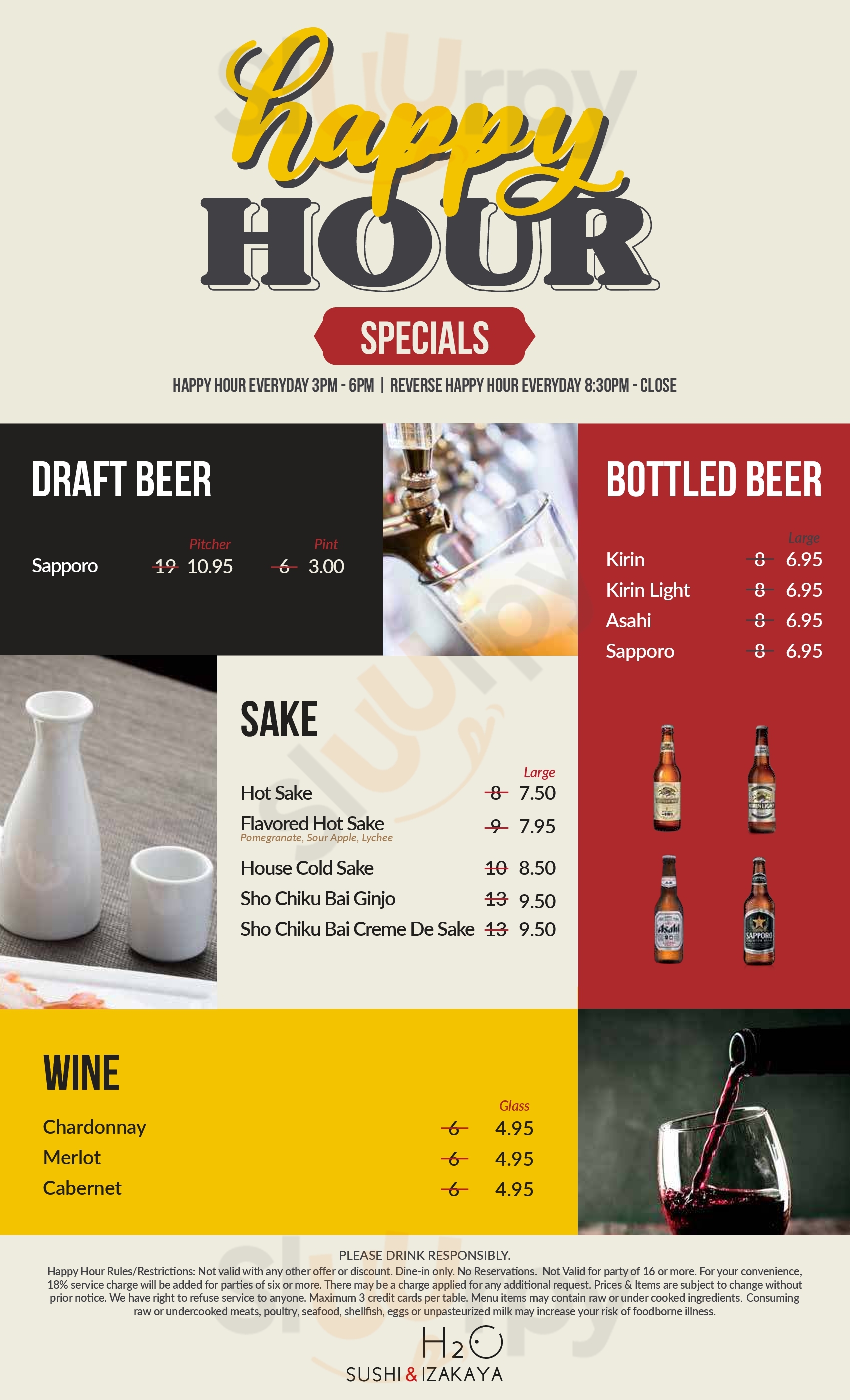 Main Menu - H2o Sushi & Izakaya