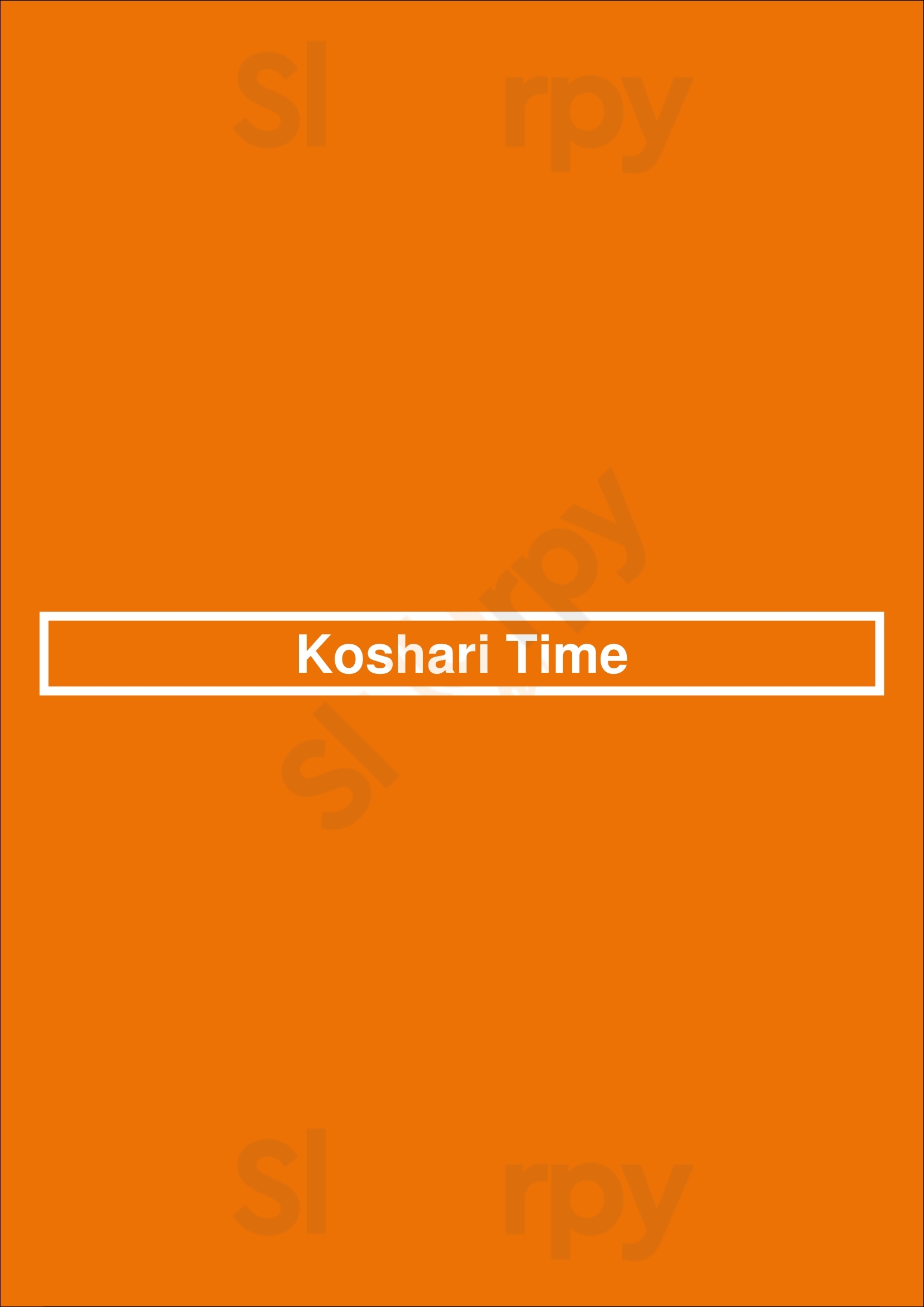Koshari Time Denver Menu - 1