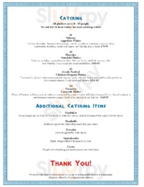 Takis' Mad Greek menu