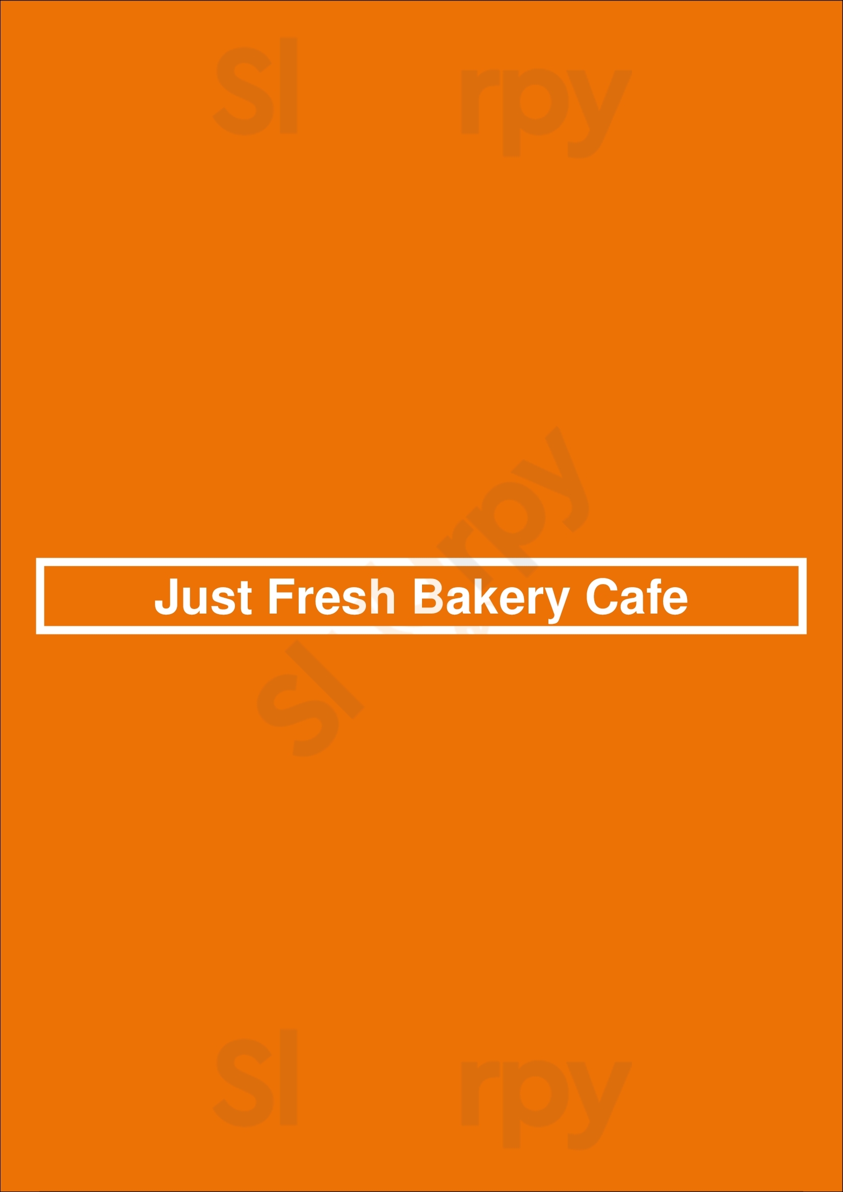 Main Menu - Just Fresh Bakery Cafe