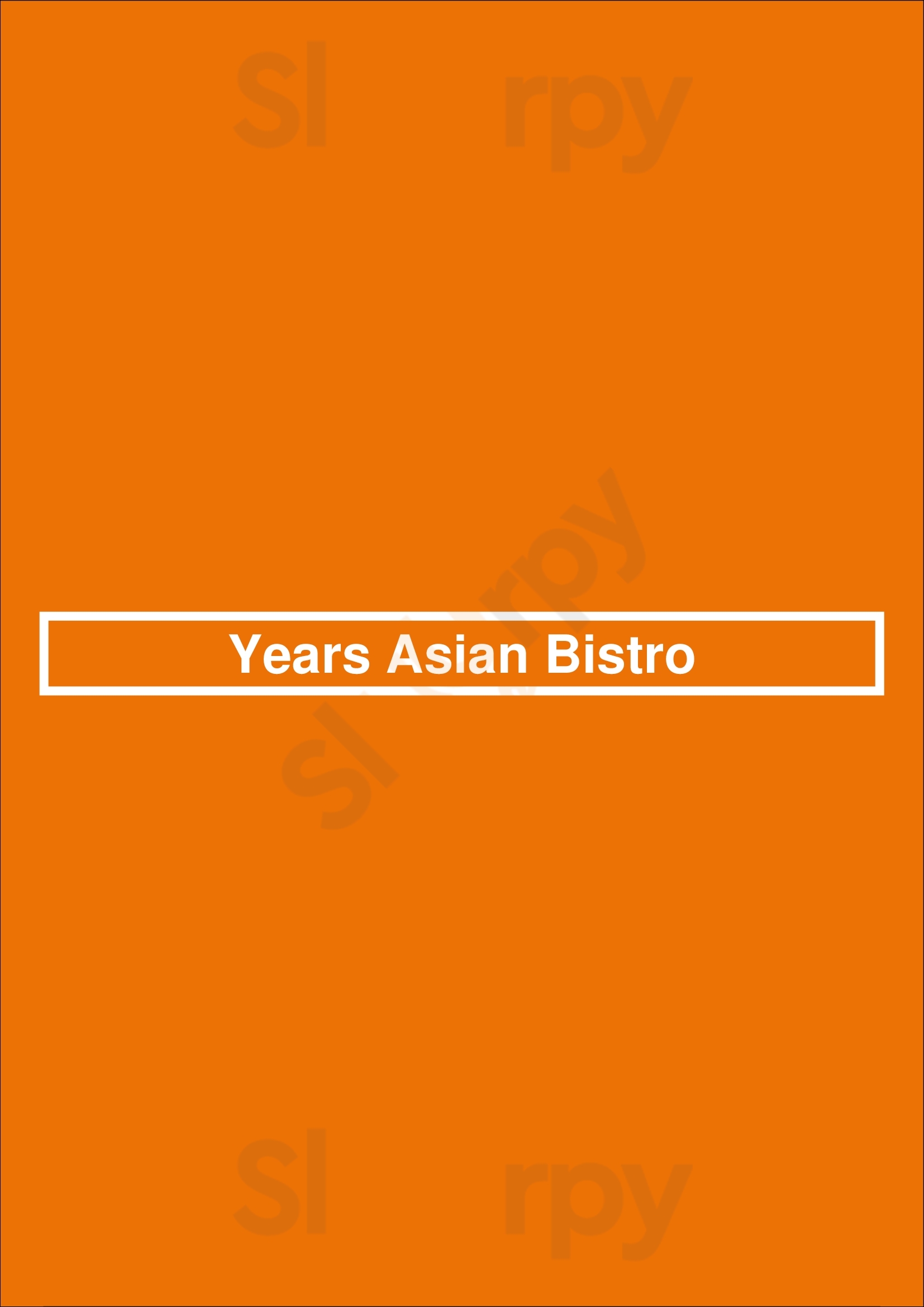 Years Asian Bistro & Bbq Tucson Menu - 1