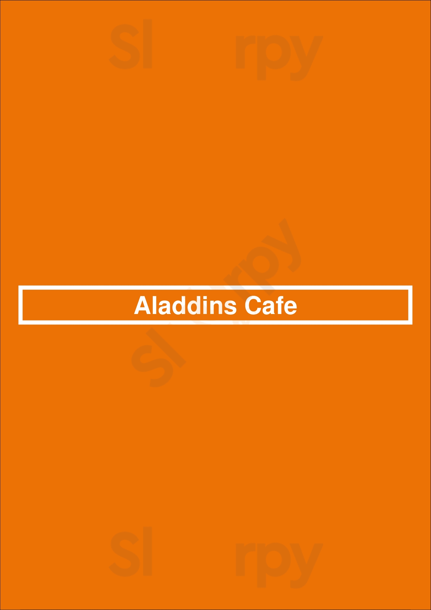 Aladdins Cafe Louisville Menu - 1