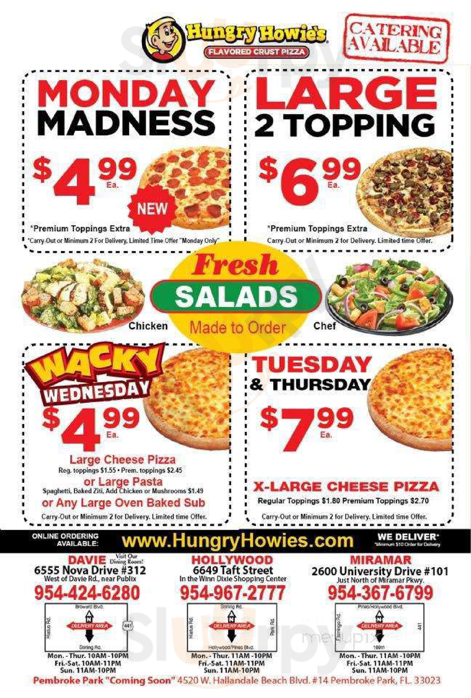 Main Menu - Hungry Howie's Pizza