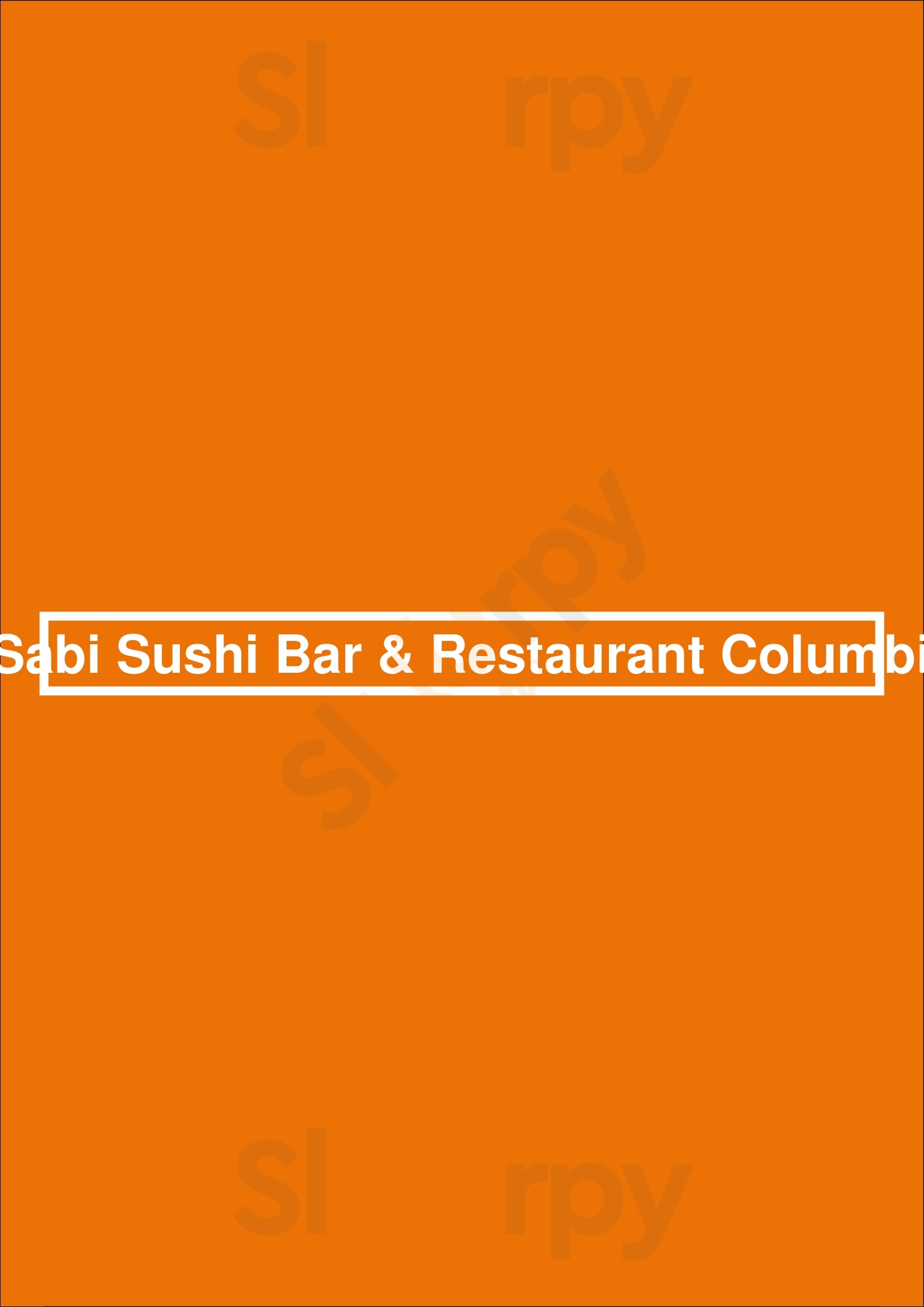 Wabi Sabi Sushi Bar & Restaurant Columbia City Seattle Menu - 1