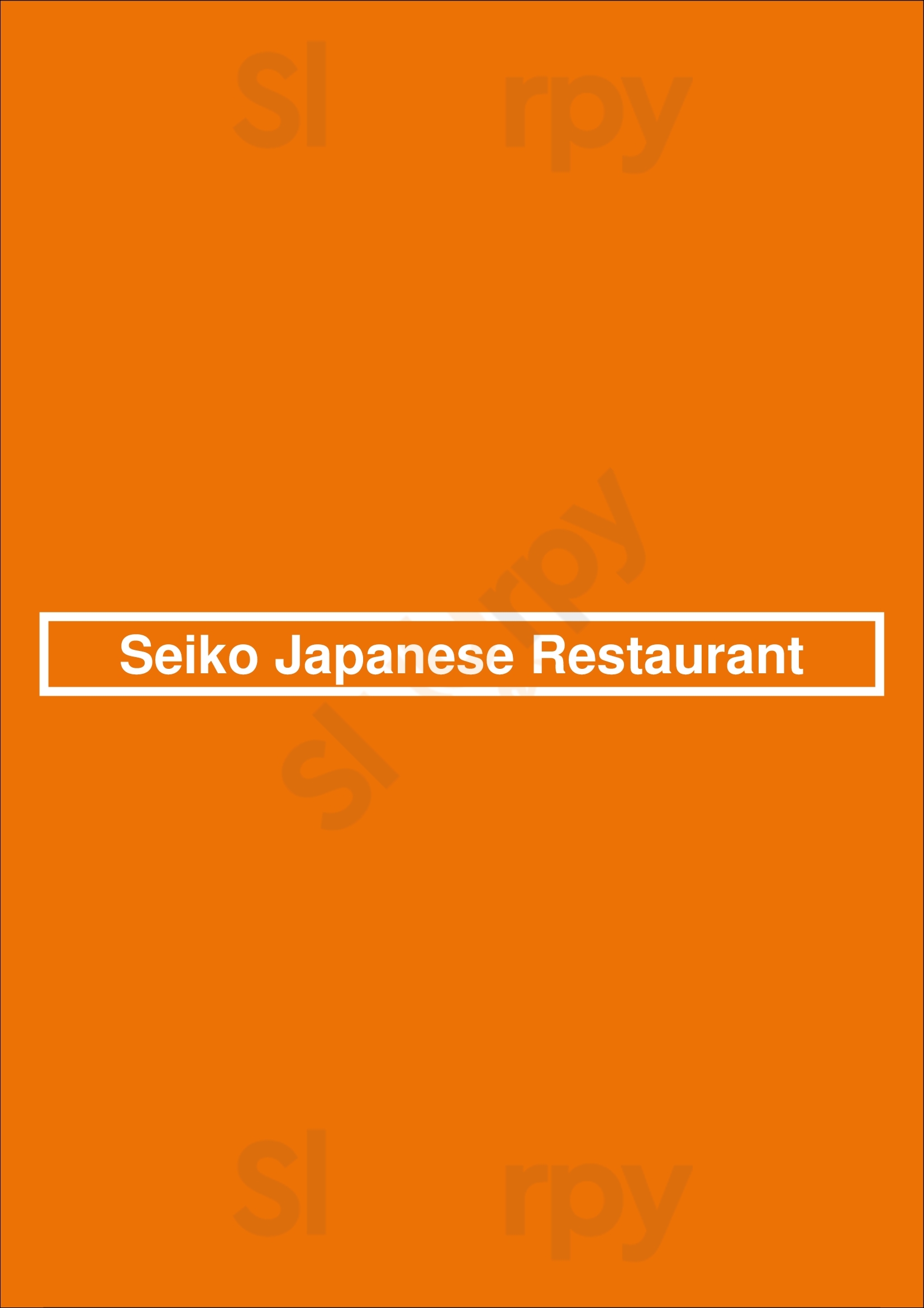 Main Menu - Seiko Japanese Restaurant