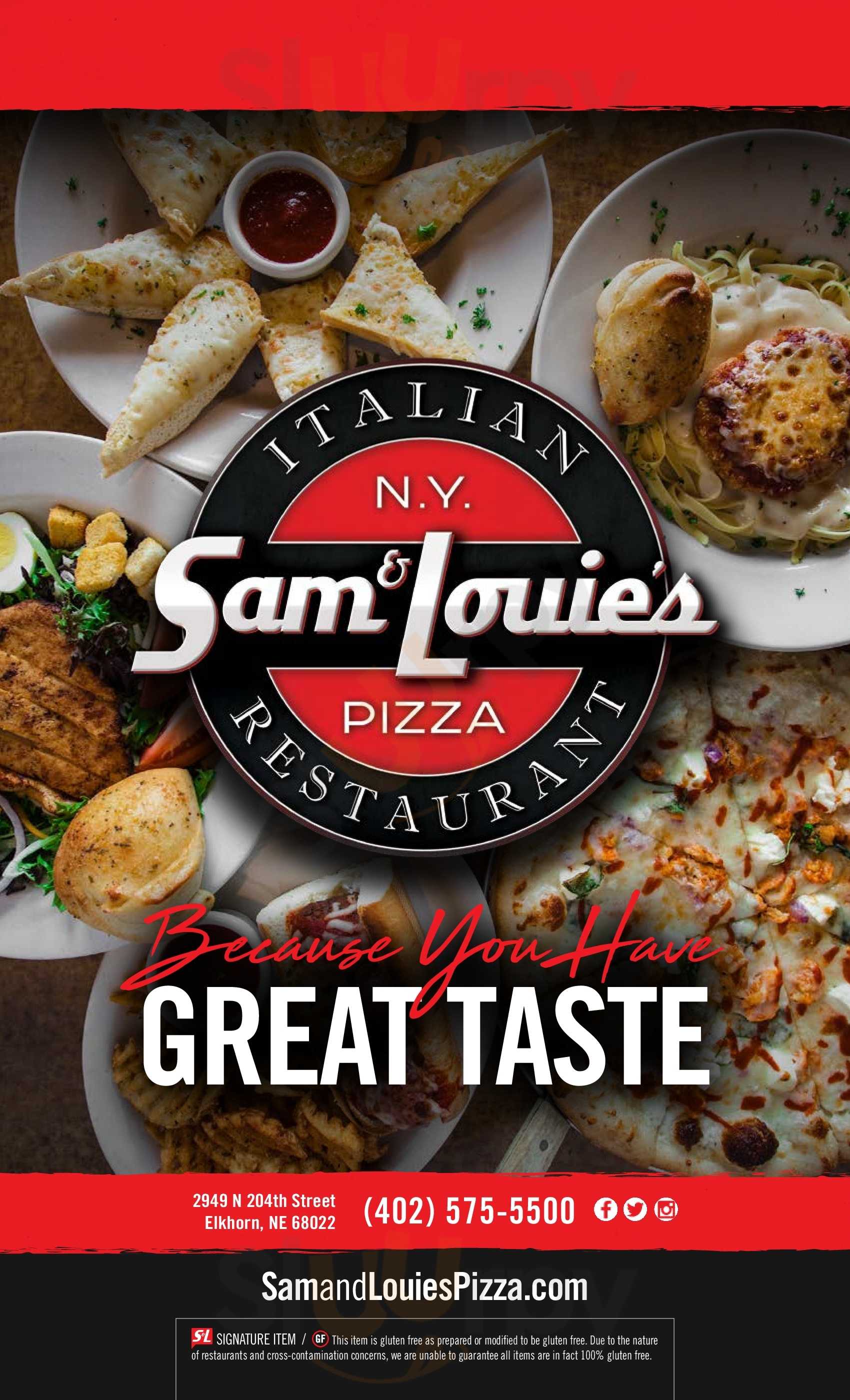 Sam & Louie's Italian Restaurant & New York Pizzeria Omaha Menu - 1