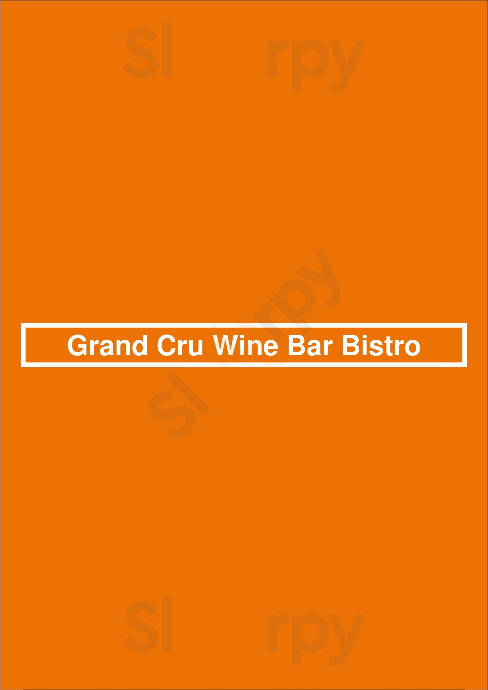 Grand Cru Wine Bar Bistro Washington DC Menu - 1