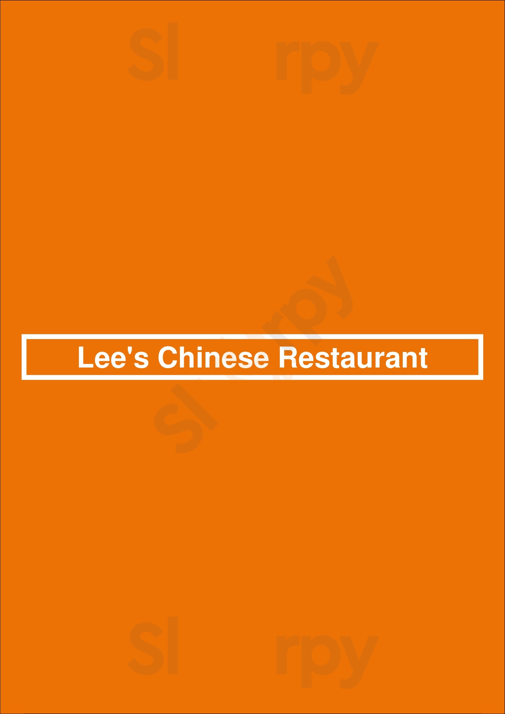 Lee's Chinese Restaurant Sacramento Menu - 1