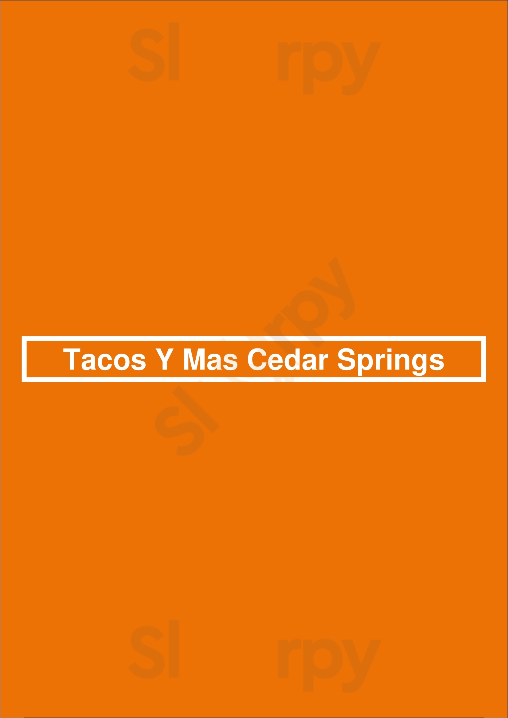 Tacos Y Mas - Oak Lawn Dallas Menu - 1