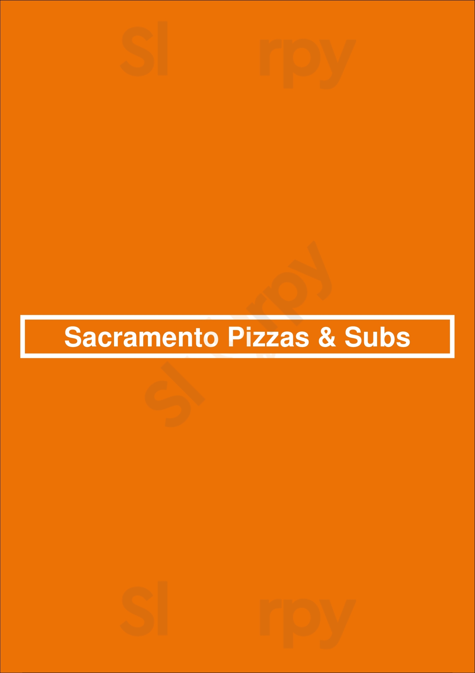 Sacramento Pizzas & Subs Sacramento Menu - 1
