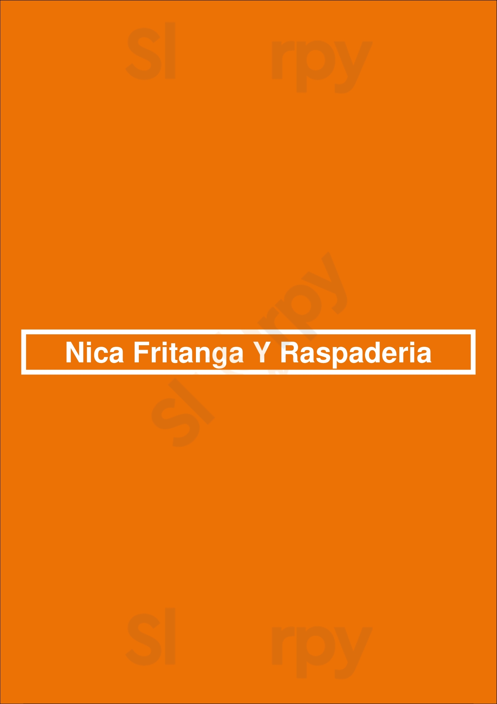Main Menu - Nica Fritanga Y Raspaderia