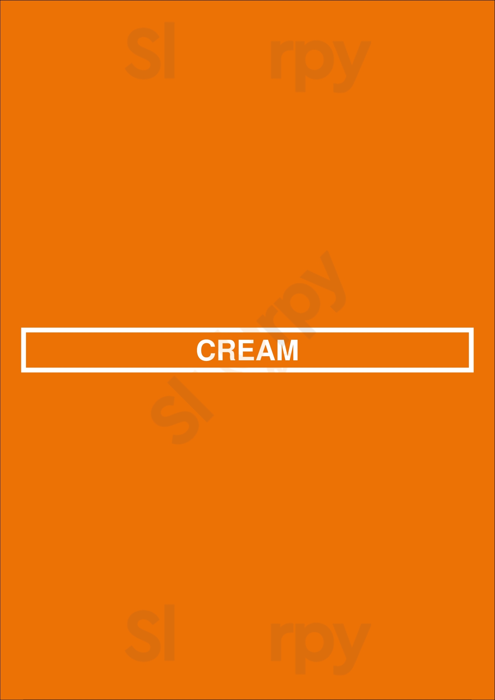 Cream San Francisco Menu - 1