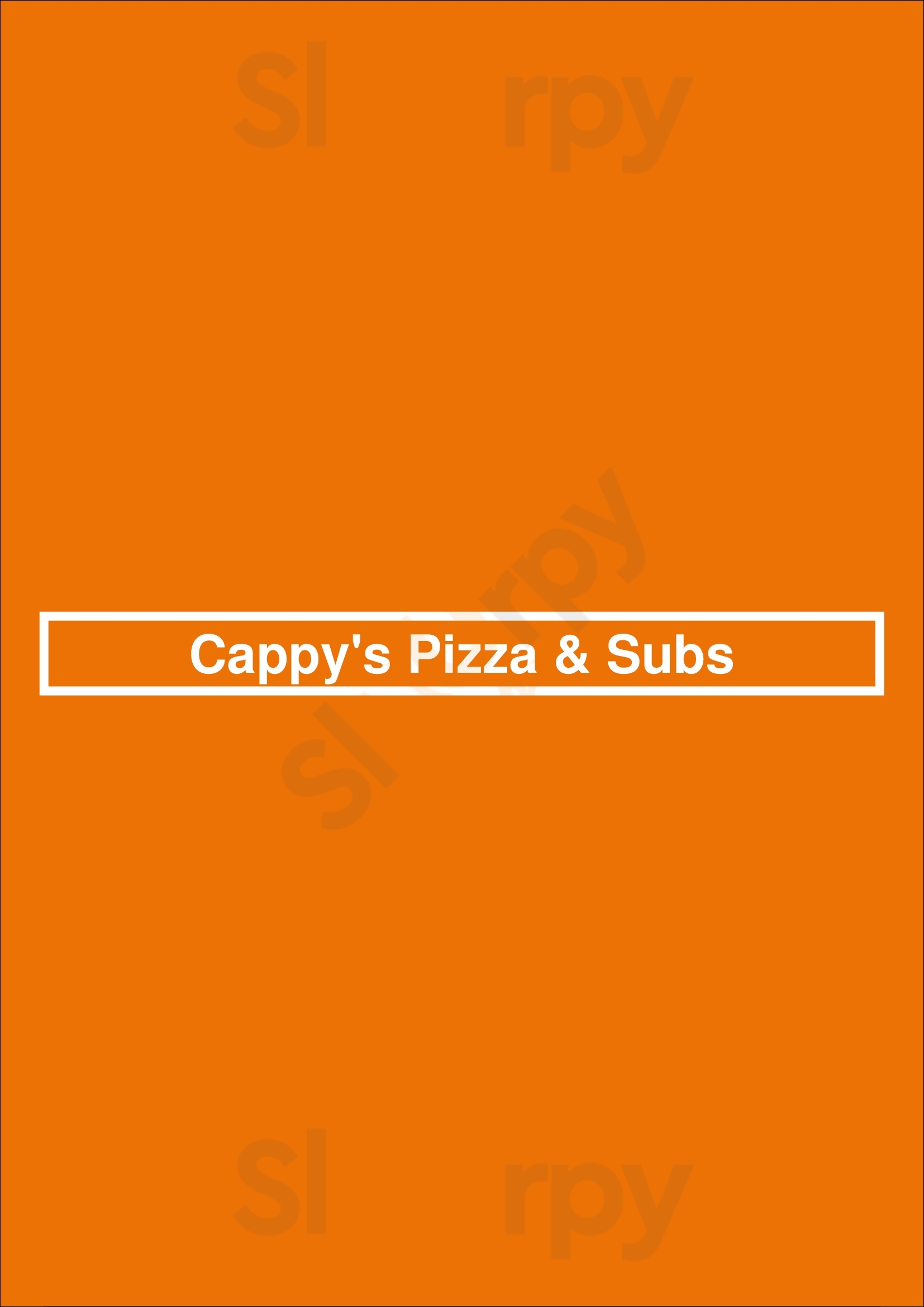 Main Menu - Cappy's Pizza & Subs