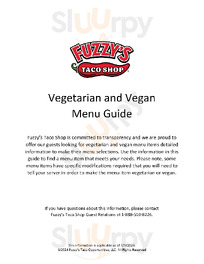 Fuzzy's Taco Shop menu