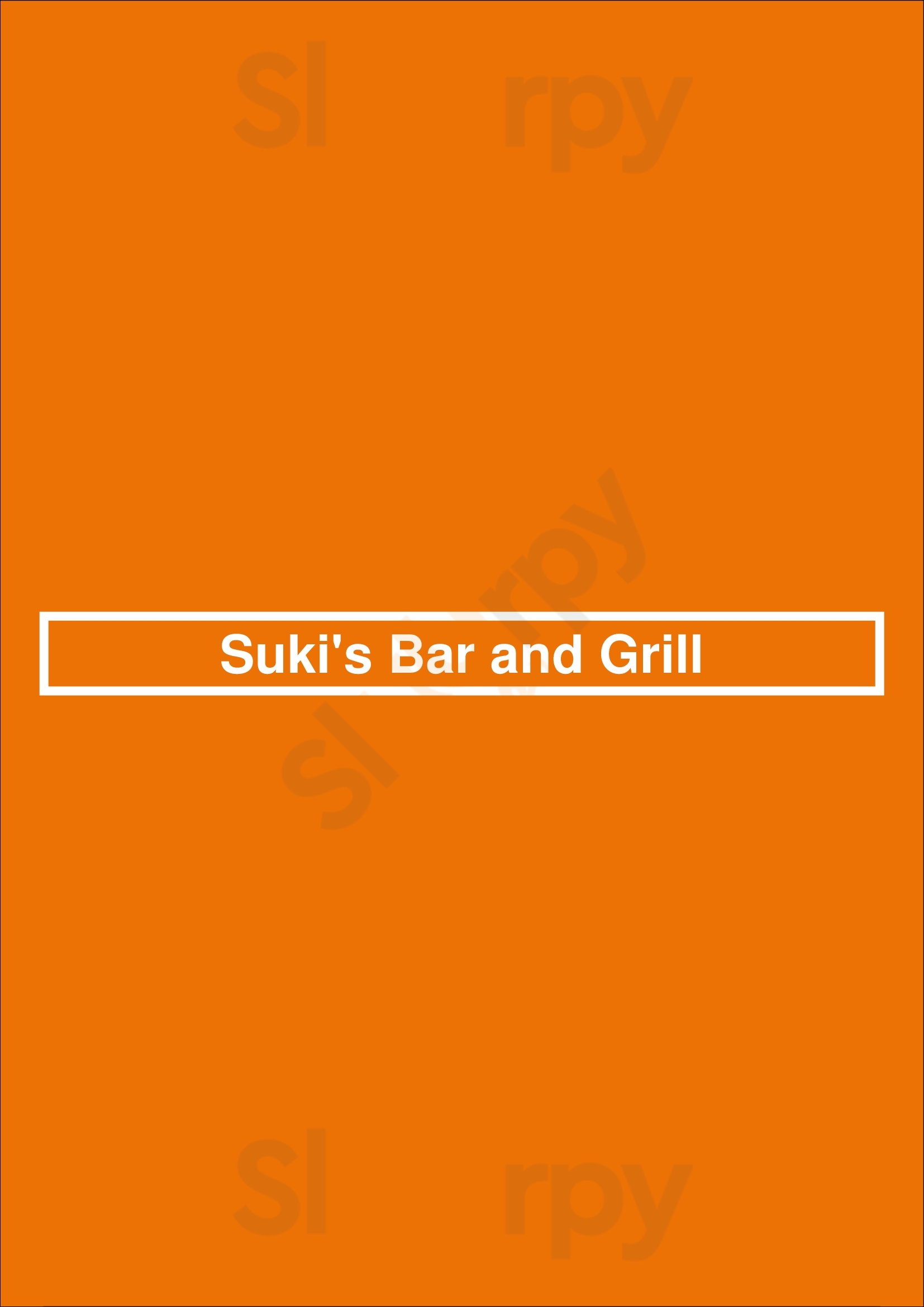 Main Menu - Suki's Bar And Grill