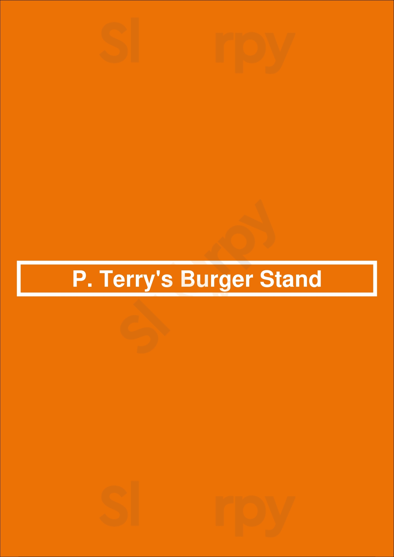 P. Terry's Burger Stand #8 Austin Menu - 1