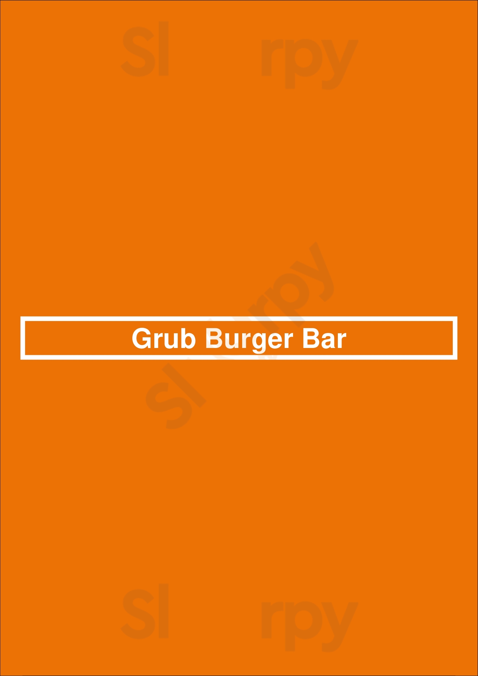 Main Menu - Grub Burger Bar