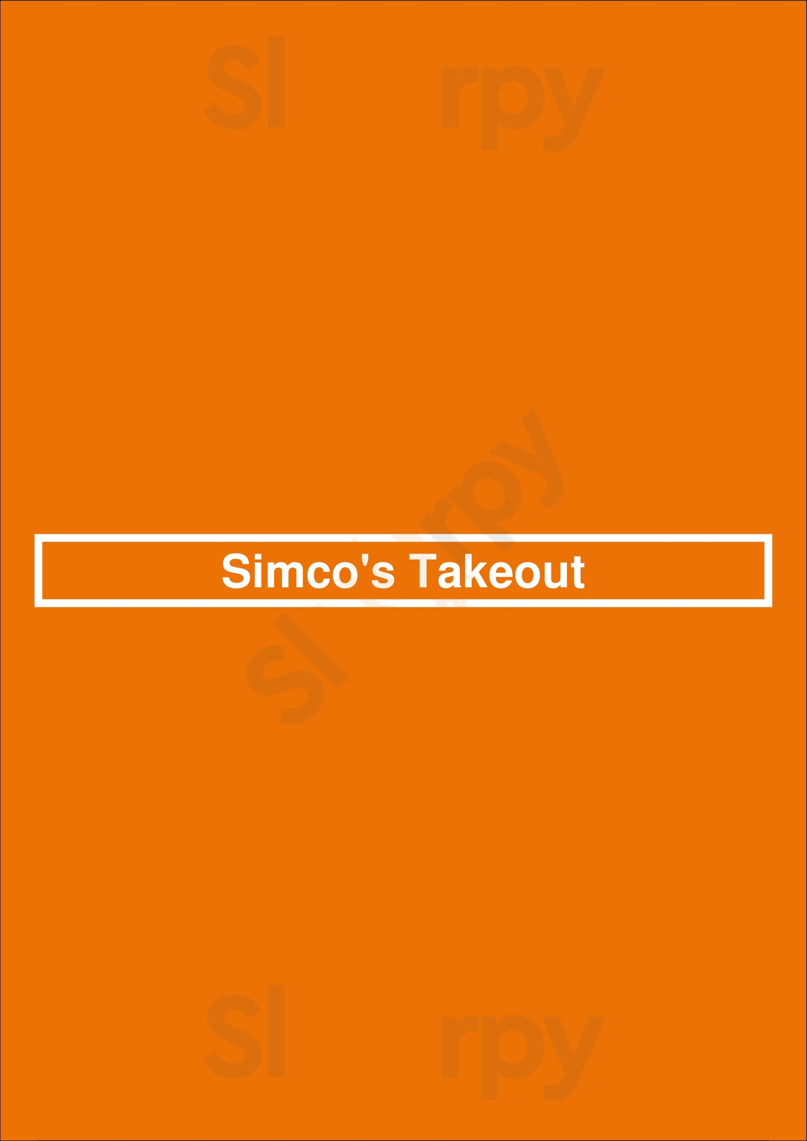 Simco's Takeout Boston Menu - 1