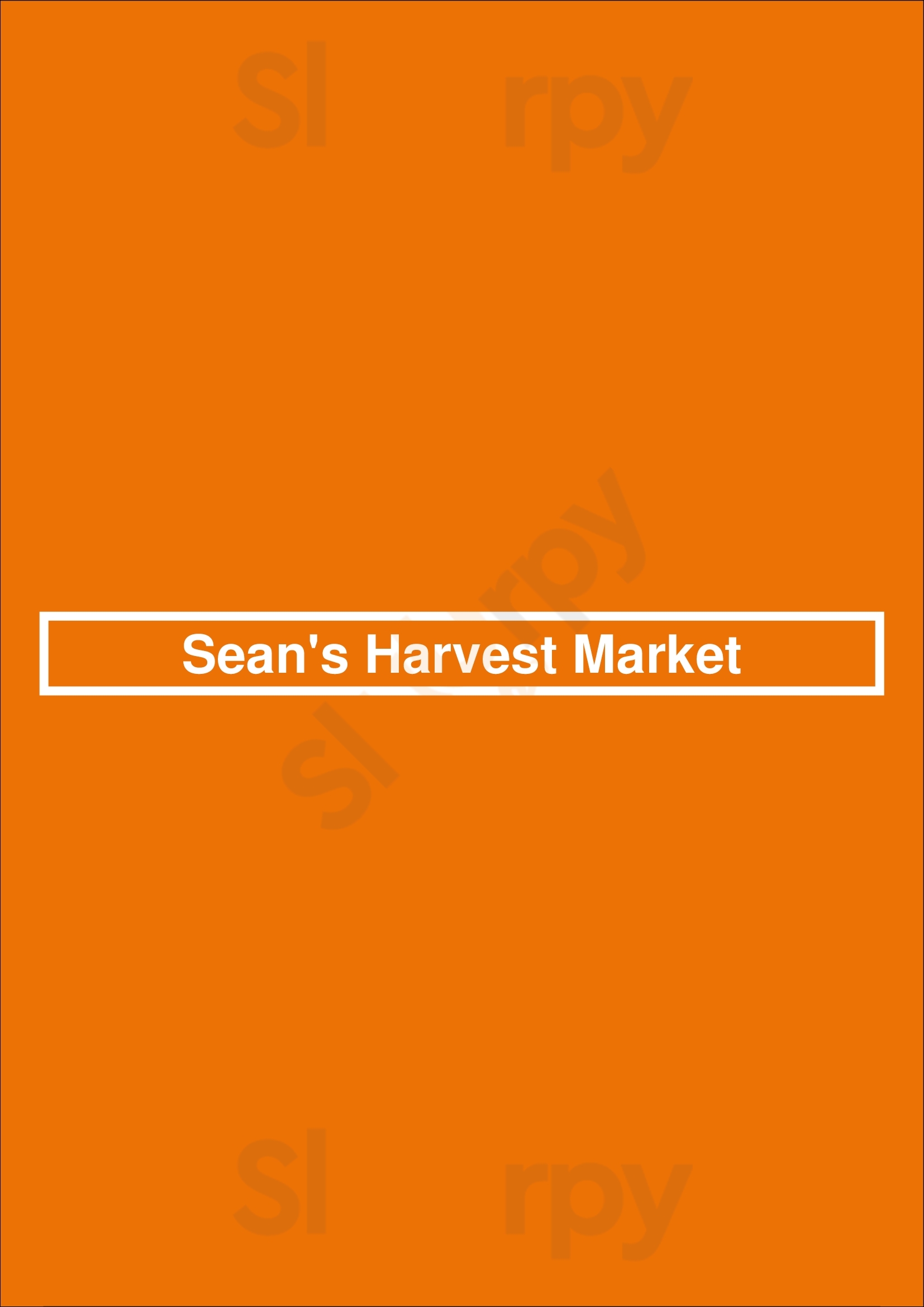 Sean's Harvest Market Atlanta Menu - 1