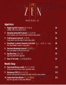 Zen Noodle, Columbus