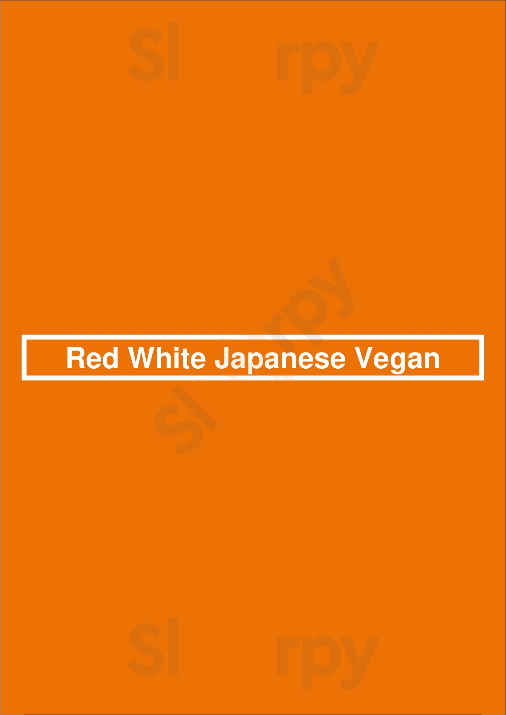 Red White Japanese Vegan Boston Menu - 1