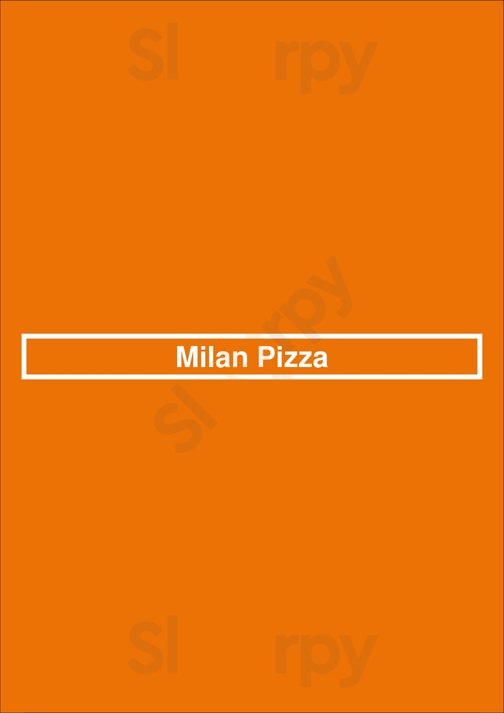 Main Menu - Milan Pizza