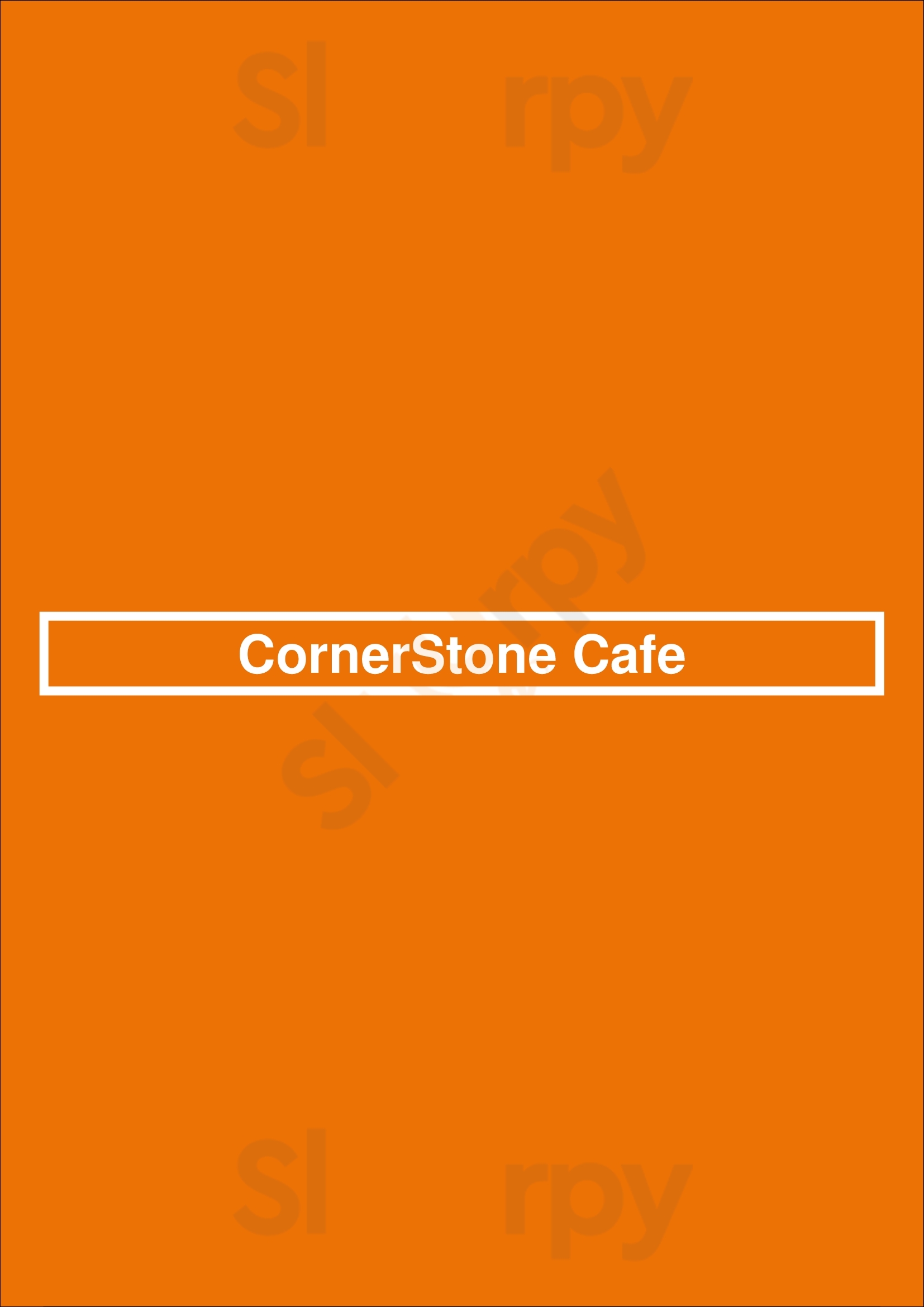 Cornerstone Cafe Chicago Menu - 1