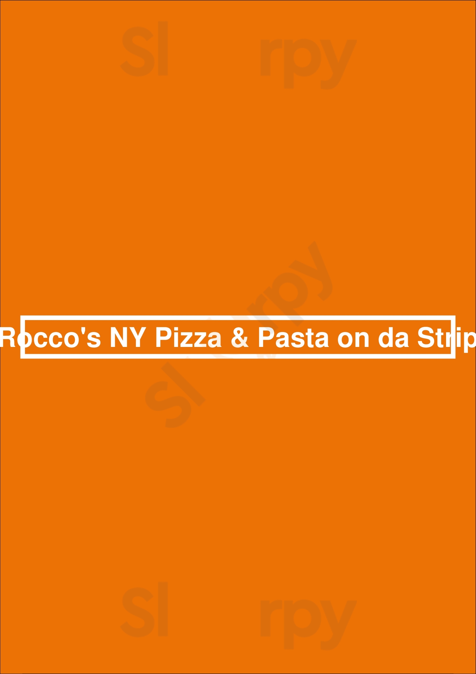 Rocco's Ny Pizza & Pasta On Da Strip Las Vegas Menu - 1