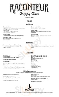 Raconteur menu