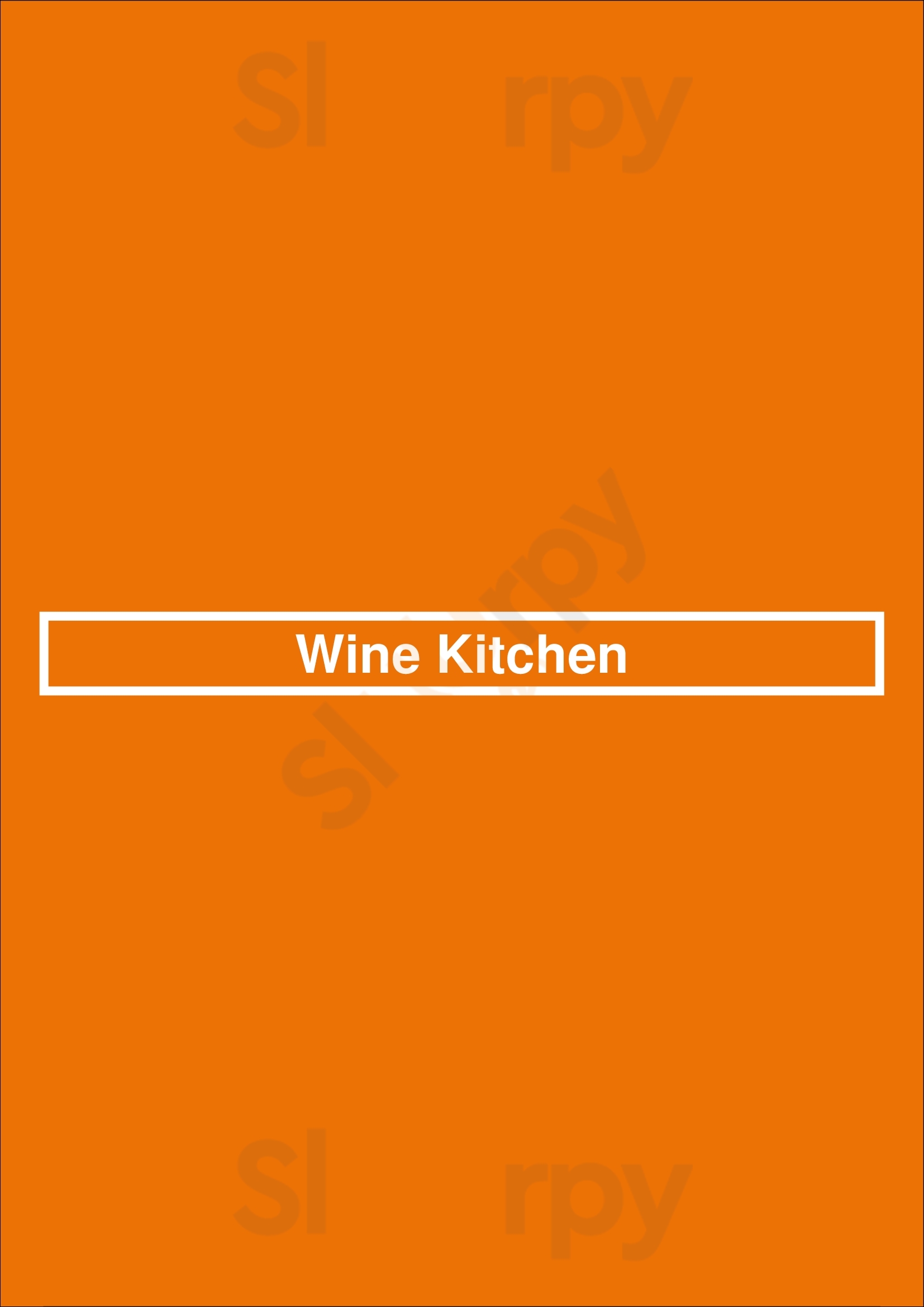 Wine Kitchen San Francisco Menu - 1