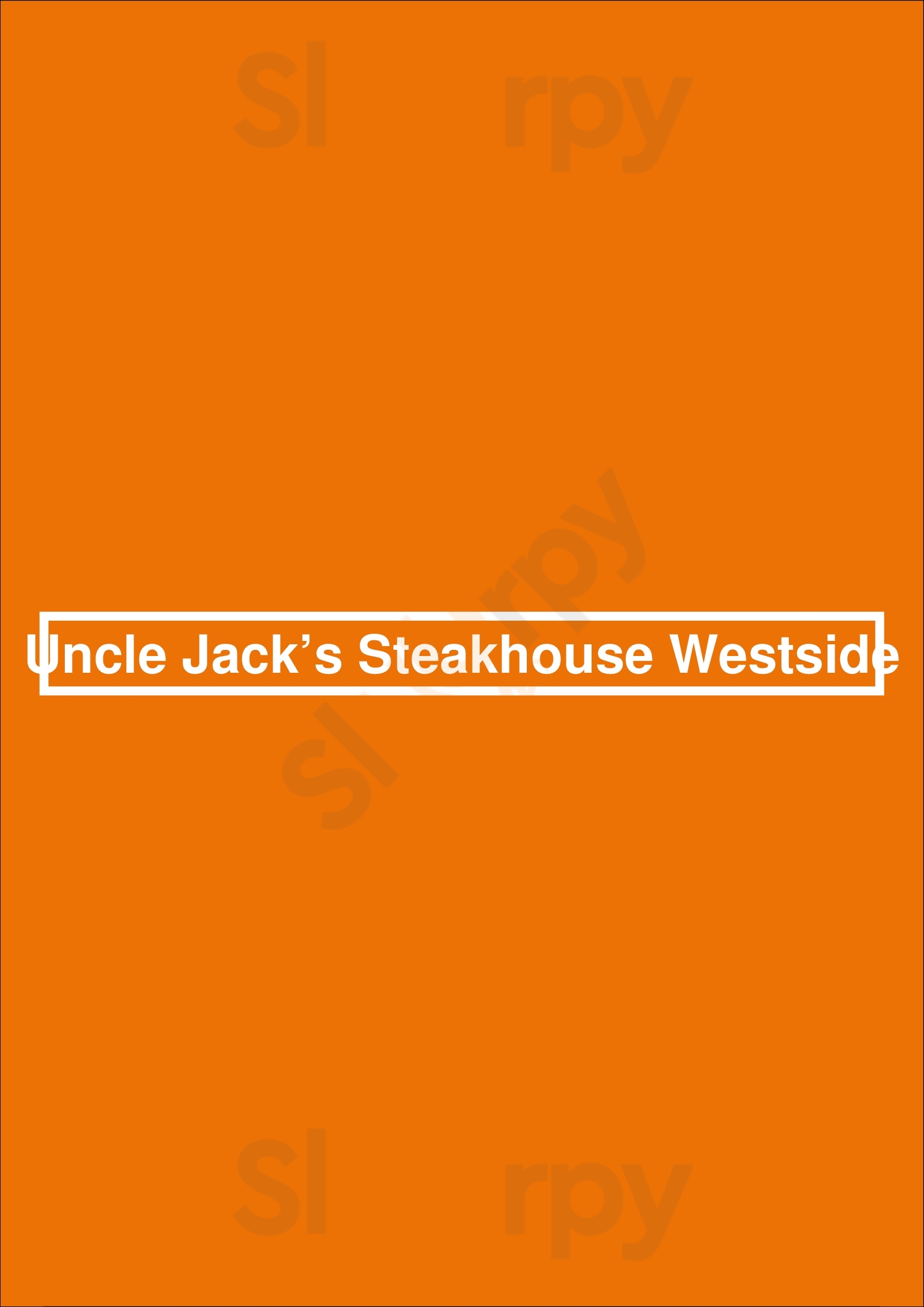 Uncle Jack’s Steakhouse Westside New York City Menu - 1