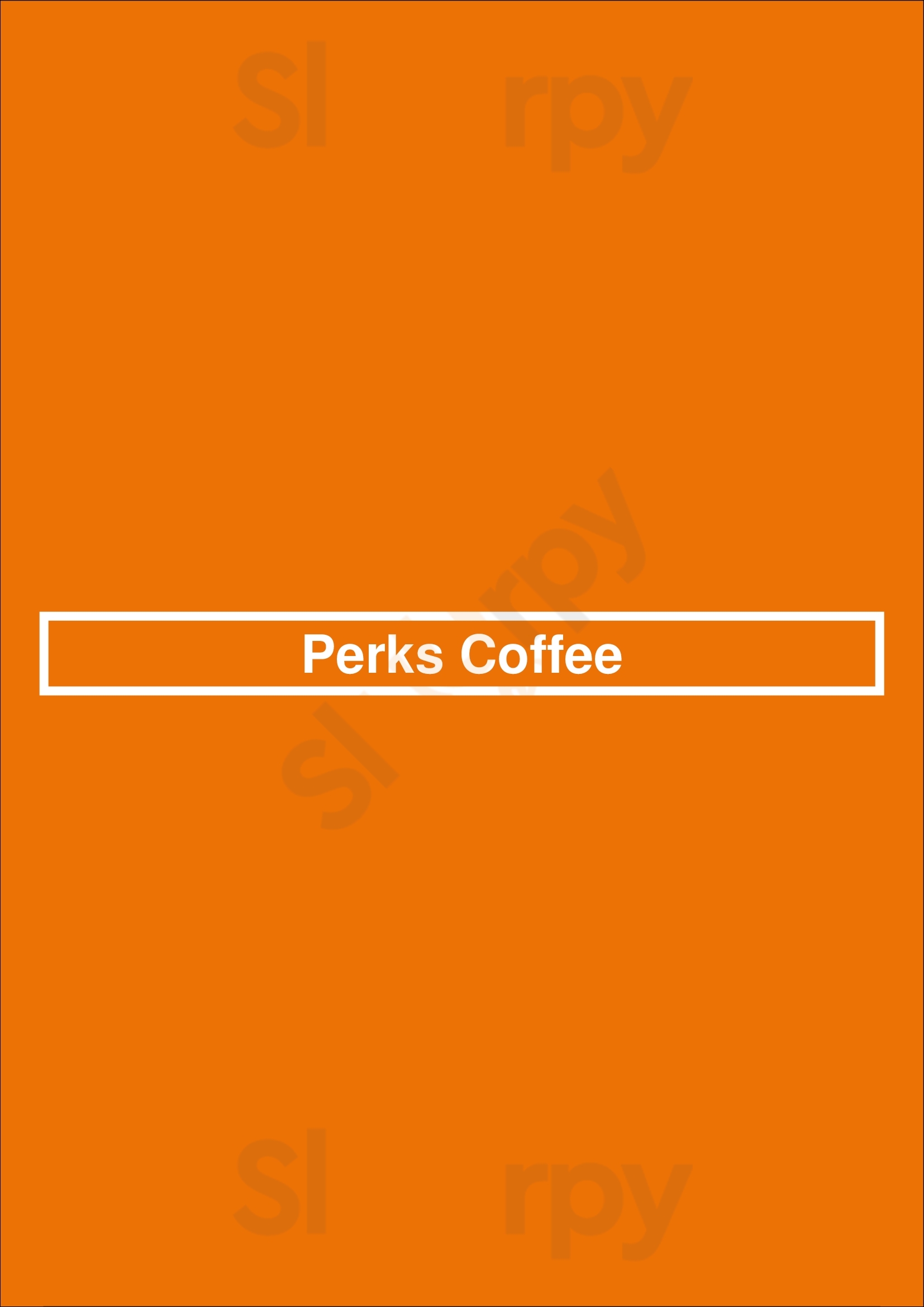 Perks Coffee Atlanta Menu - 1