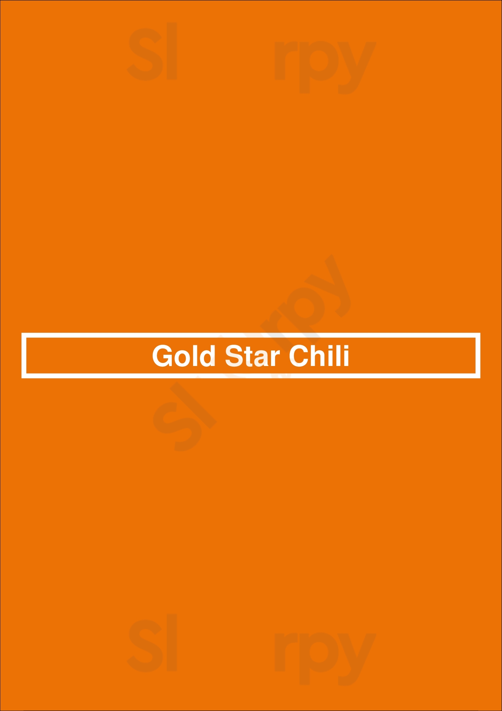 Gold Star Cincinnati Menu - 1