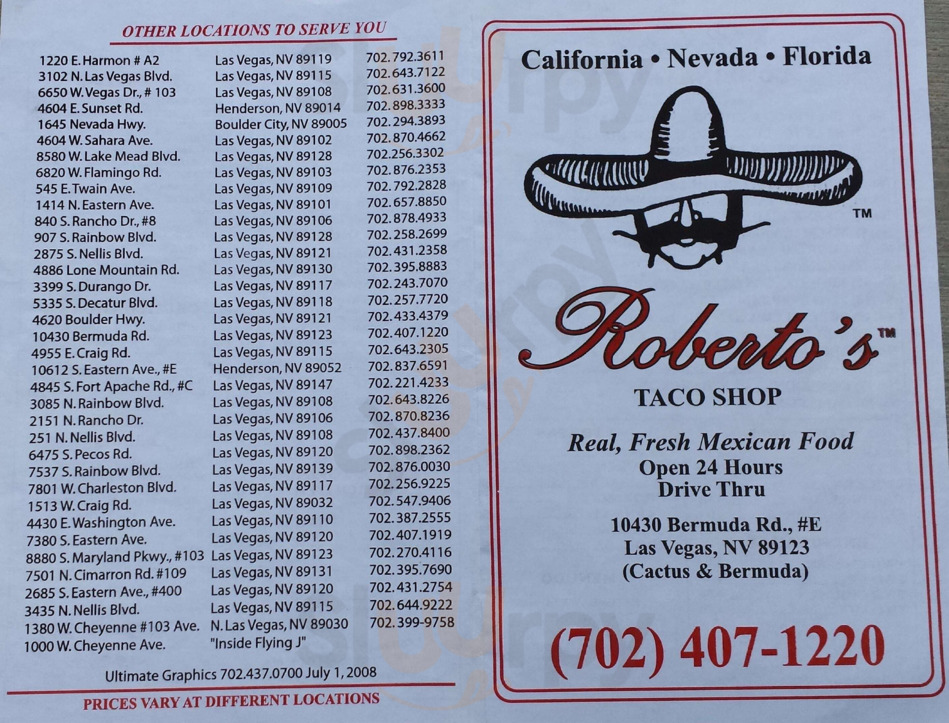 Roberto's Taco Shop, Las Vegas