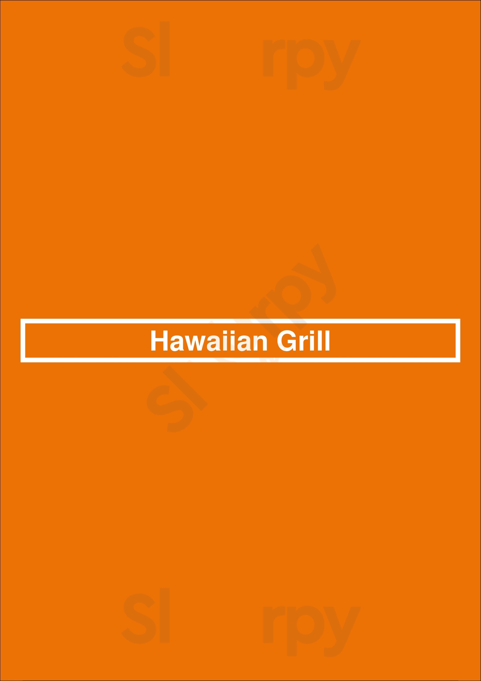 Main Menu - Hawaiian Grill