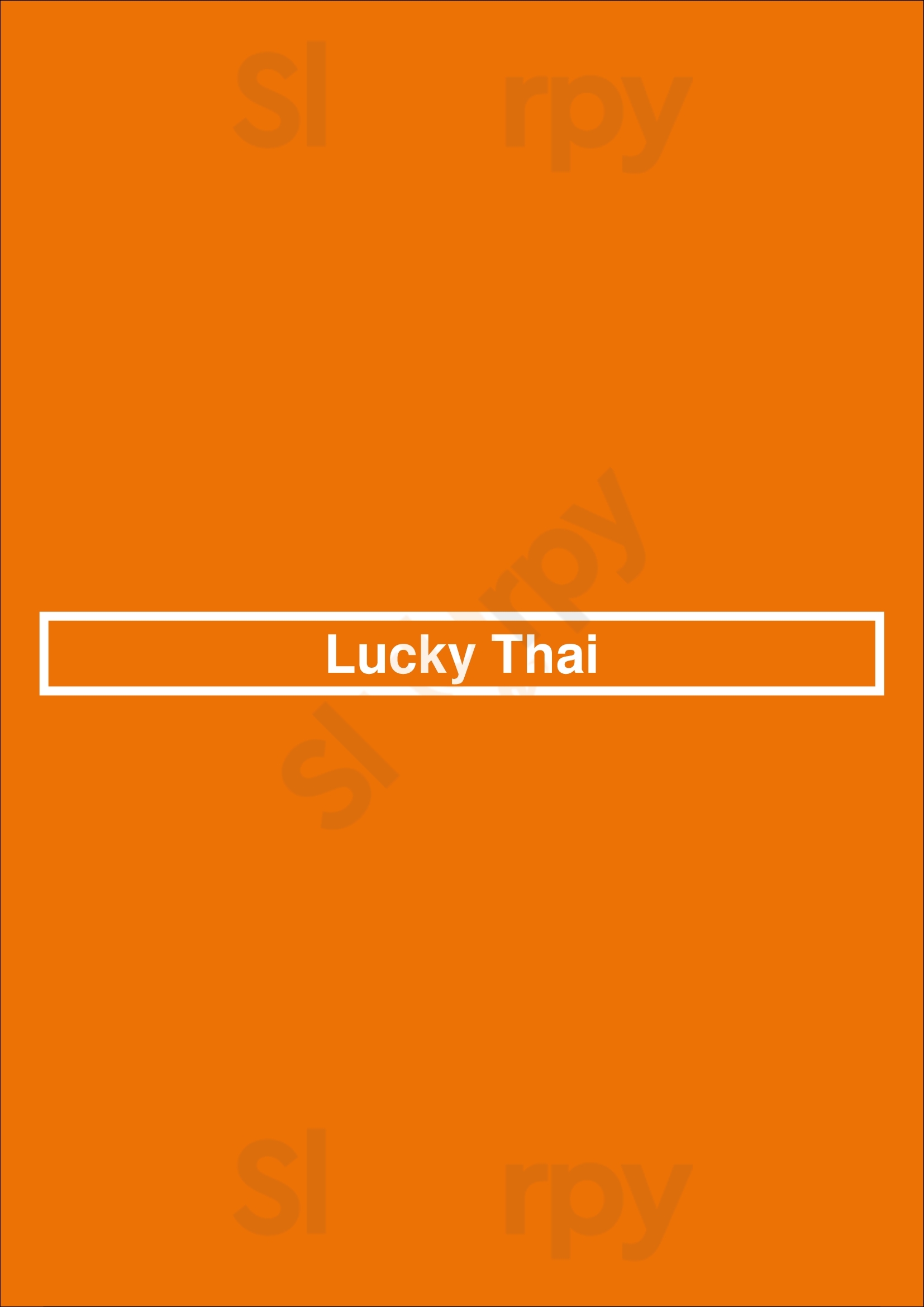 Main Menu - Lucky Thai