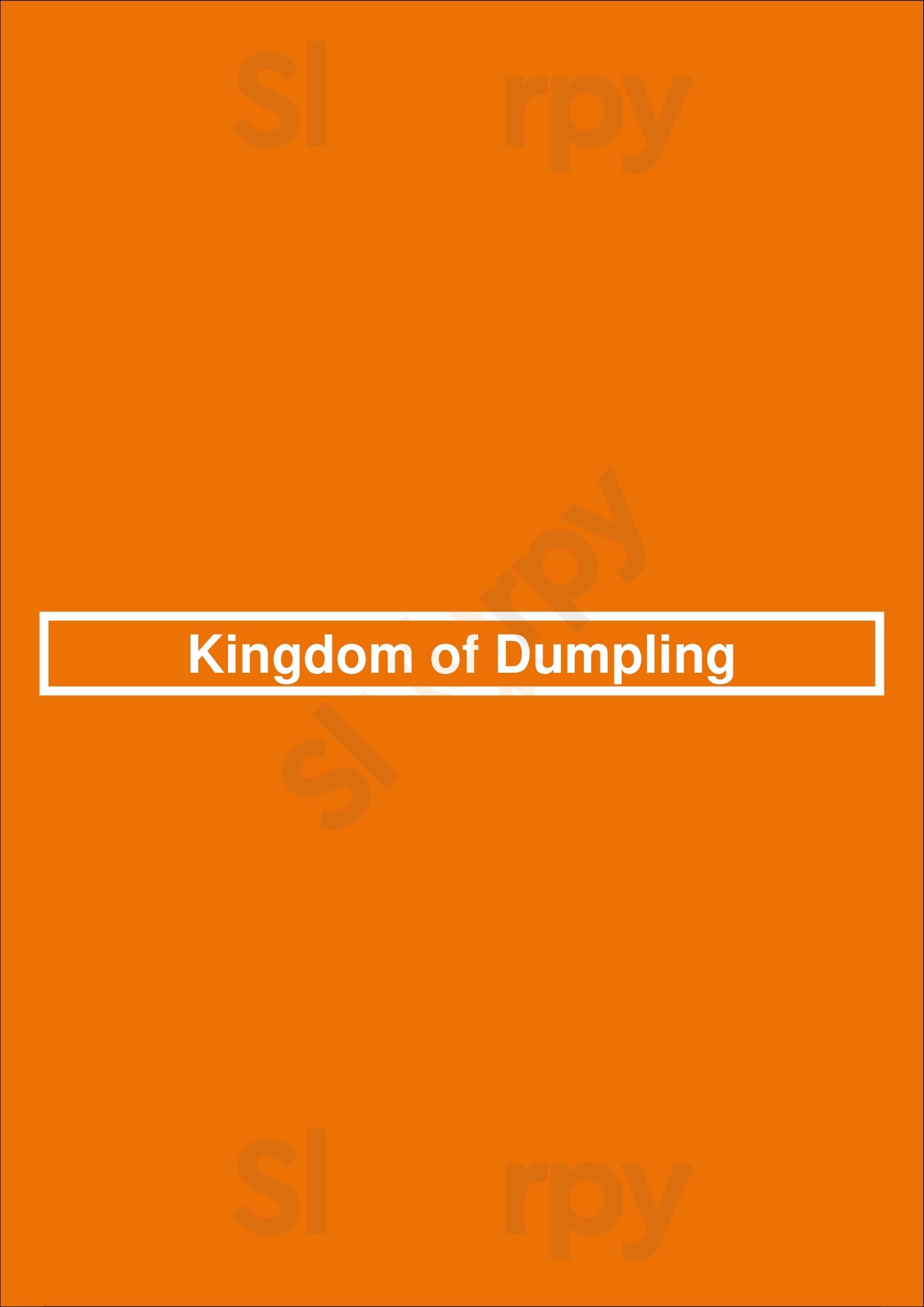 Kingdom Of Dumpling San Francisco Menu - 1