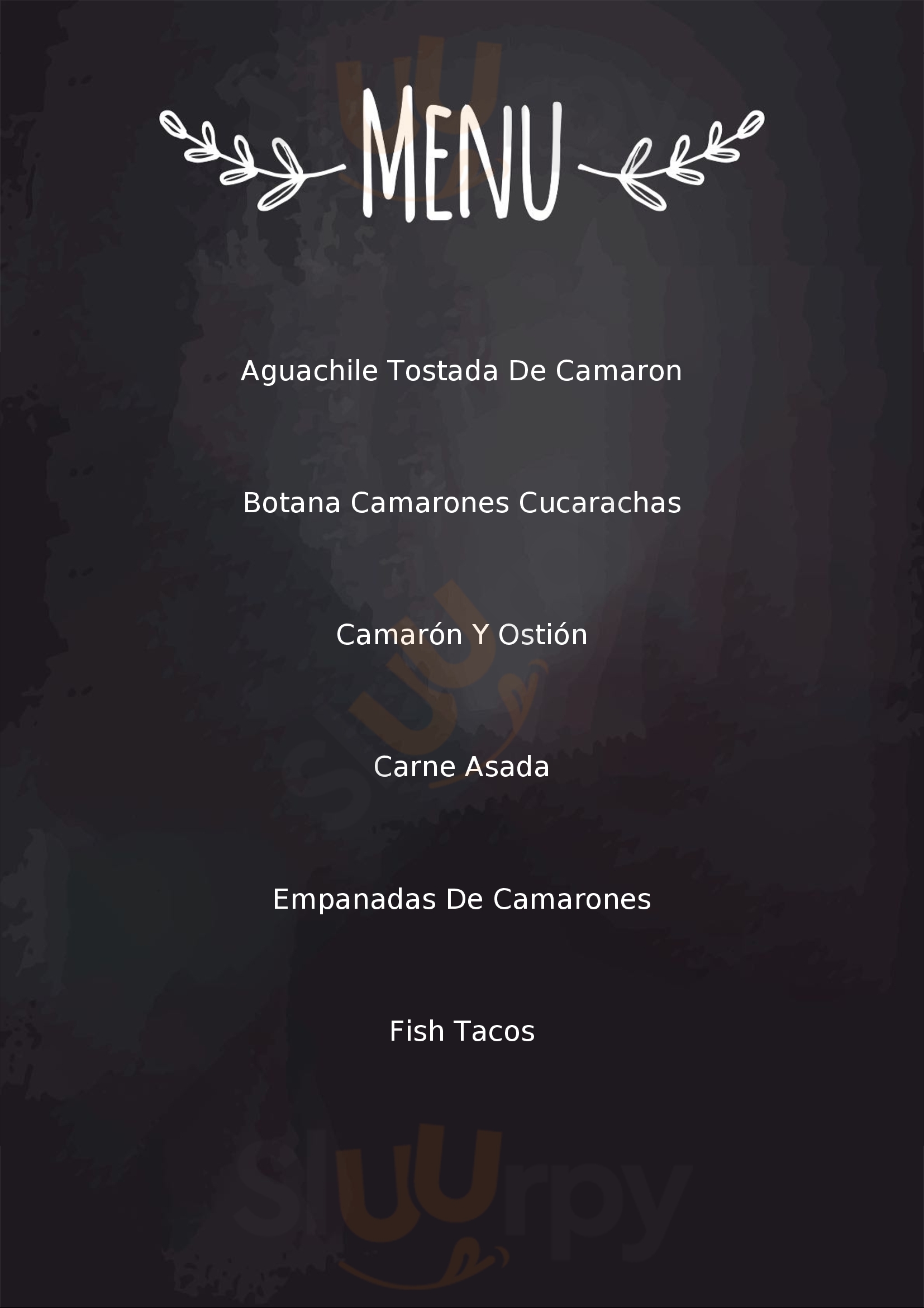 Menu Fuudies - Mariscos Playa Escondida