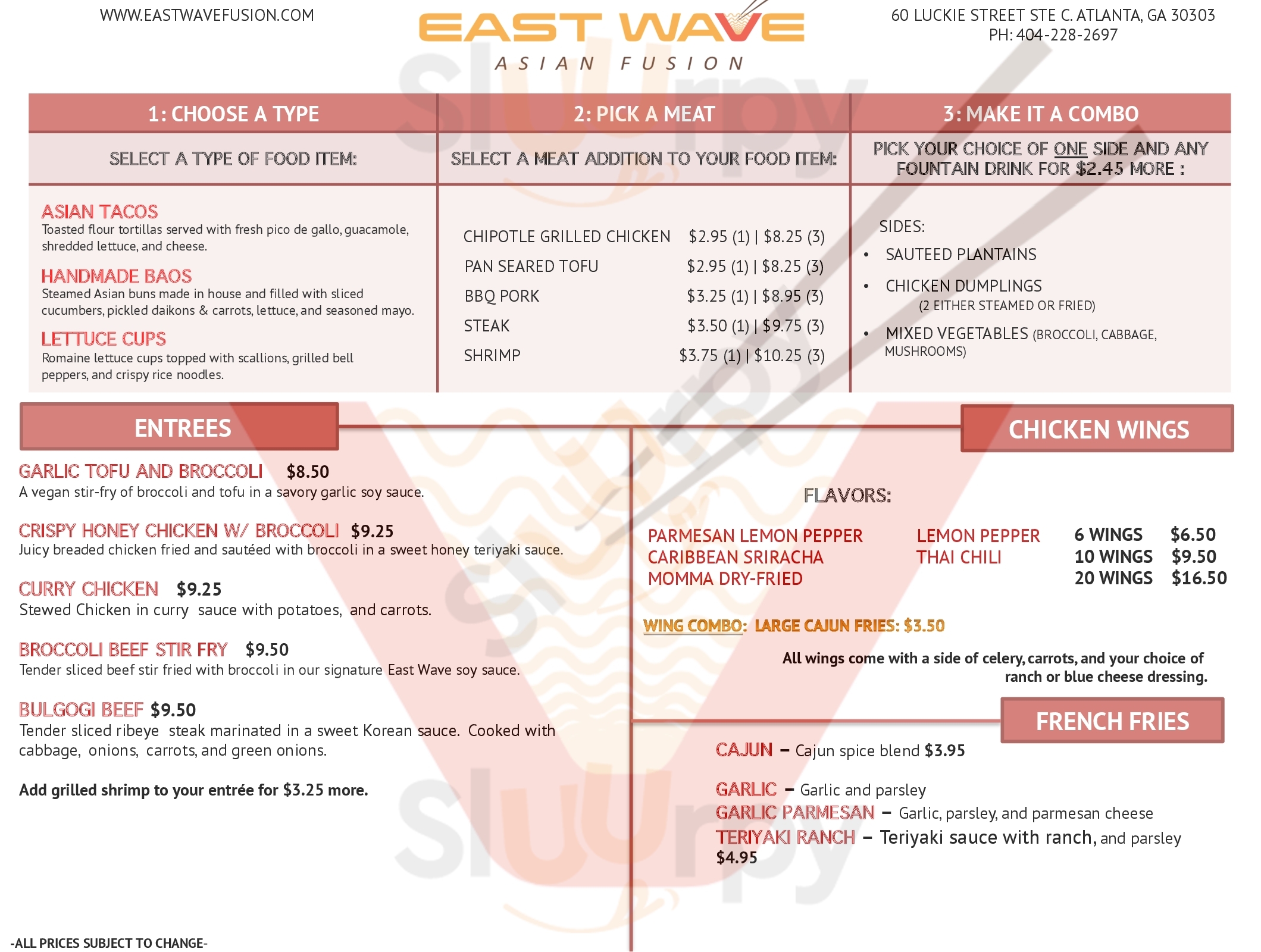 East Wave Asian Fusion Atlanta Menu - 1