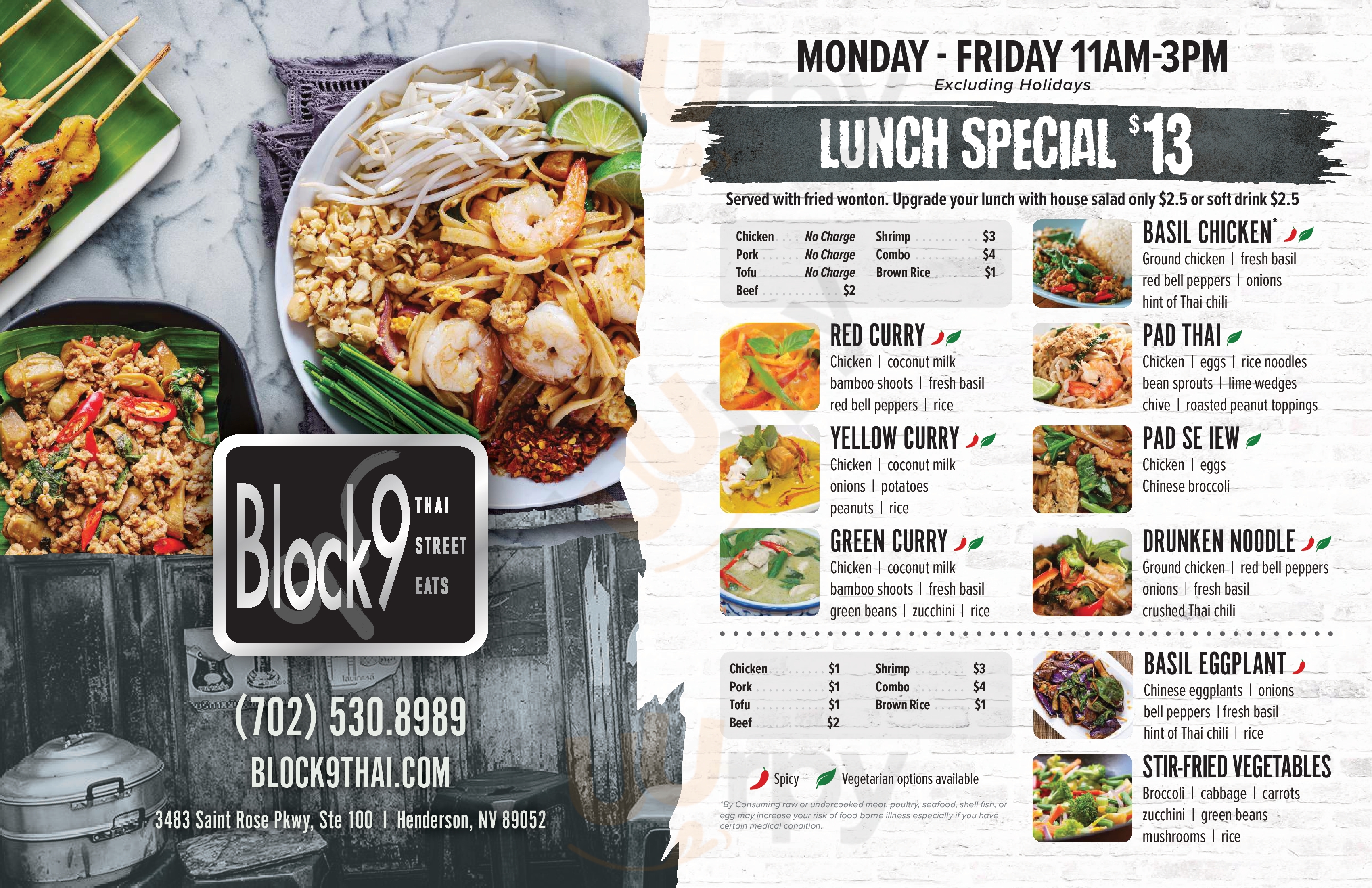 Main Menu - Block 9 Thai Street Eats