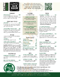 Clancy's Pub menu