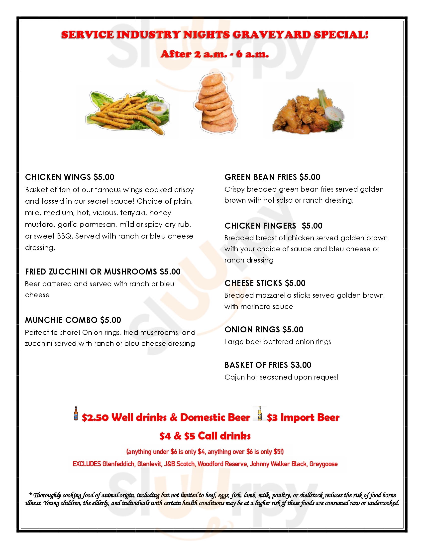 Main Menu - Mr D's Sportsbar & Grill