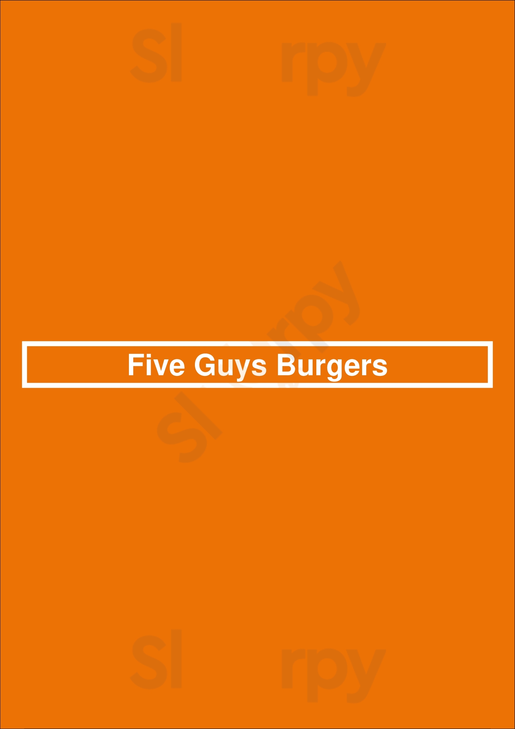 Five Guys Brooklyn Menu - 1