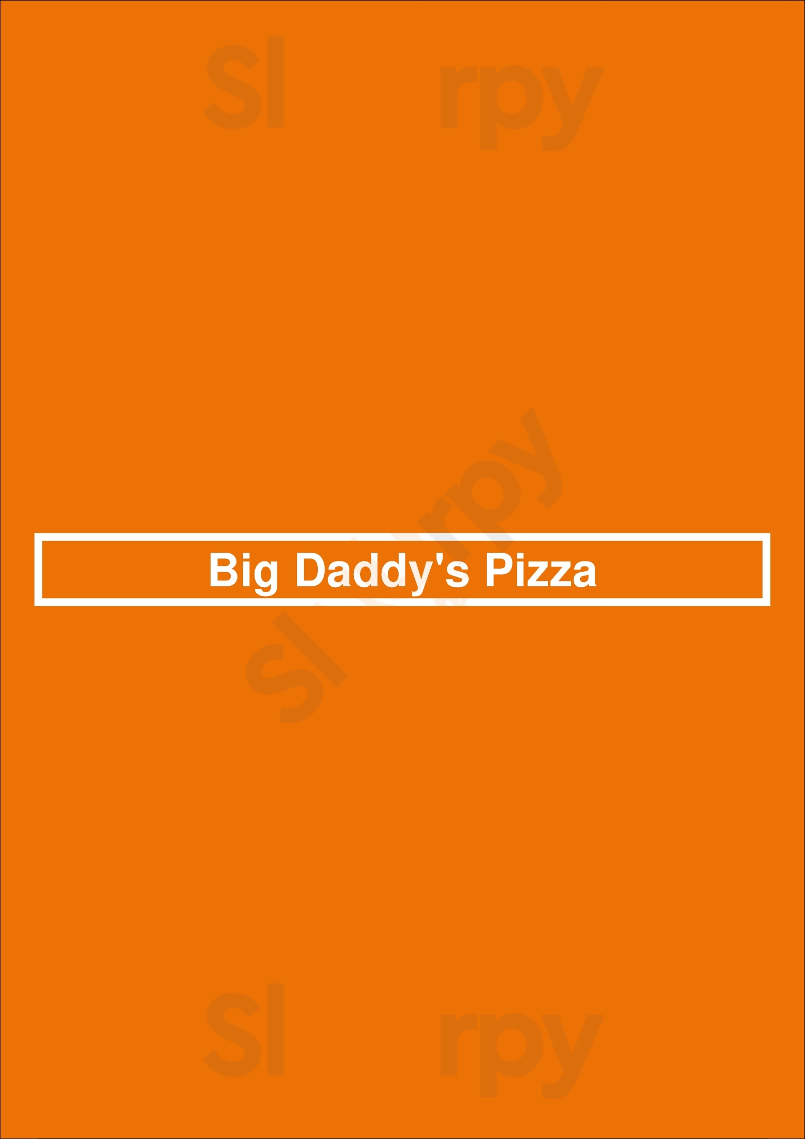 Main Menu - Big Daddy's Pizza