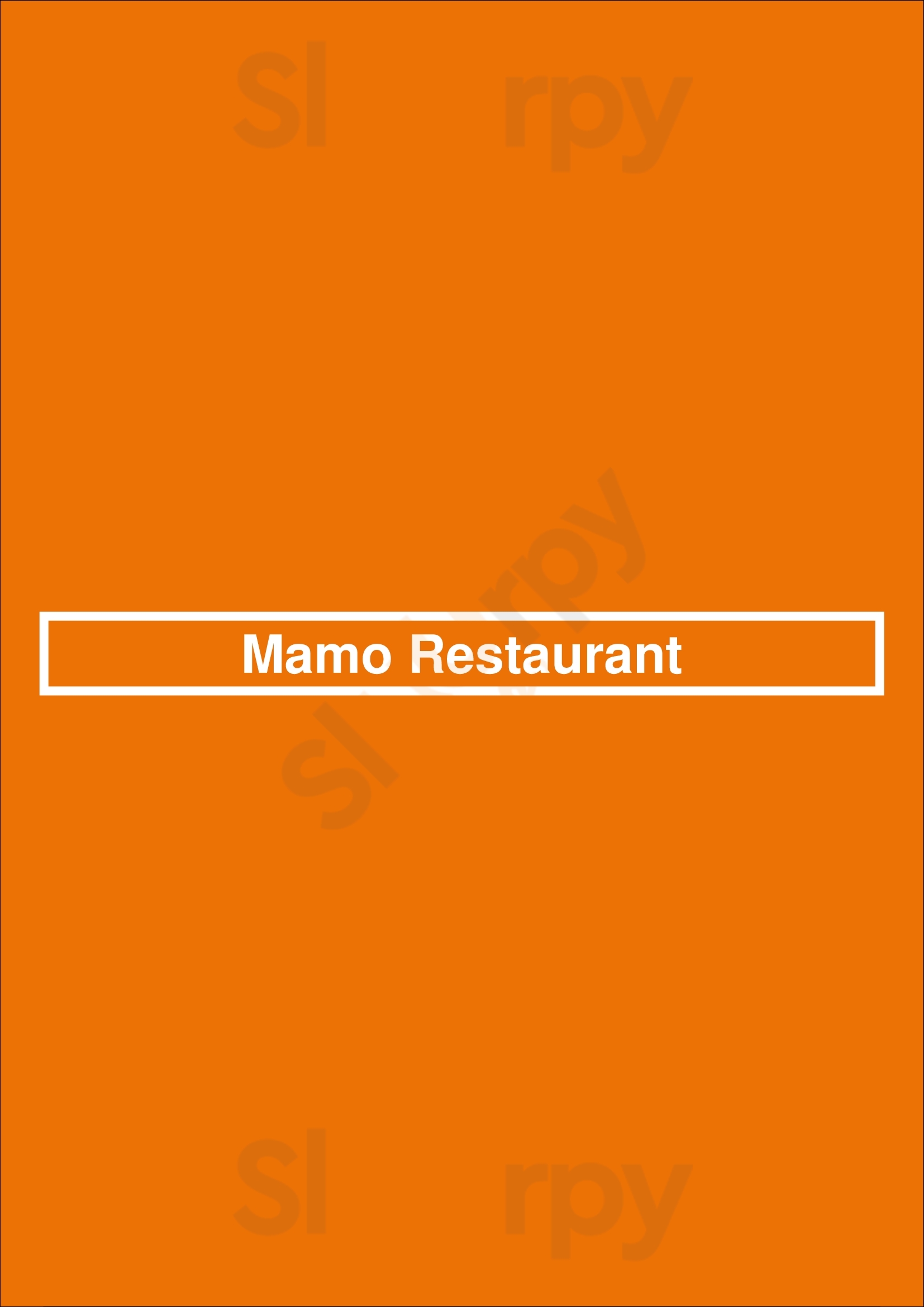 Mamo Restaurant New York City Menu - 1