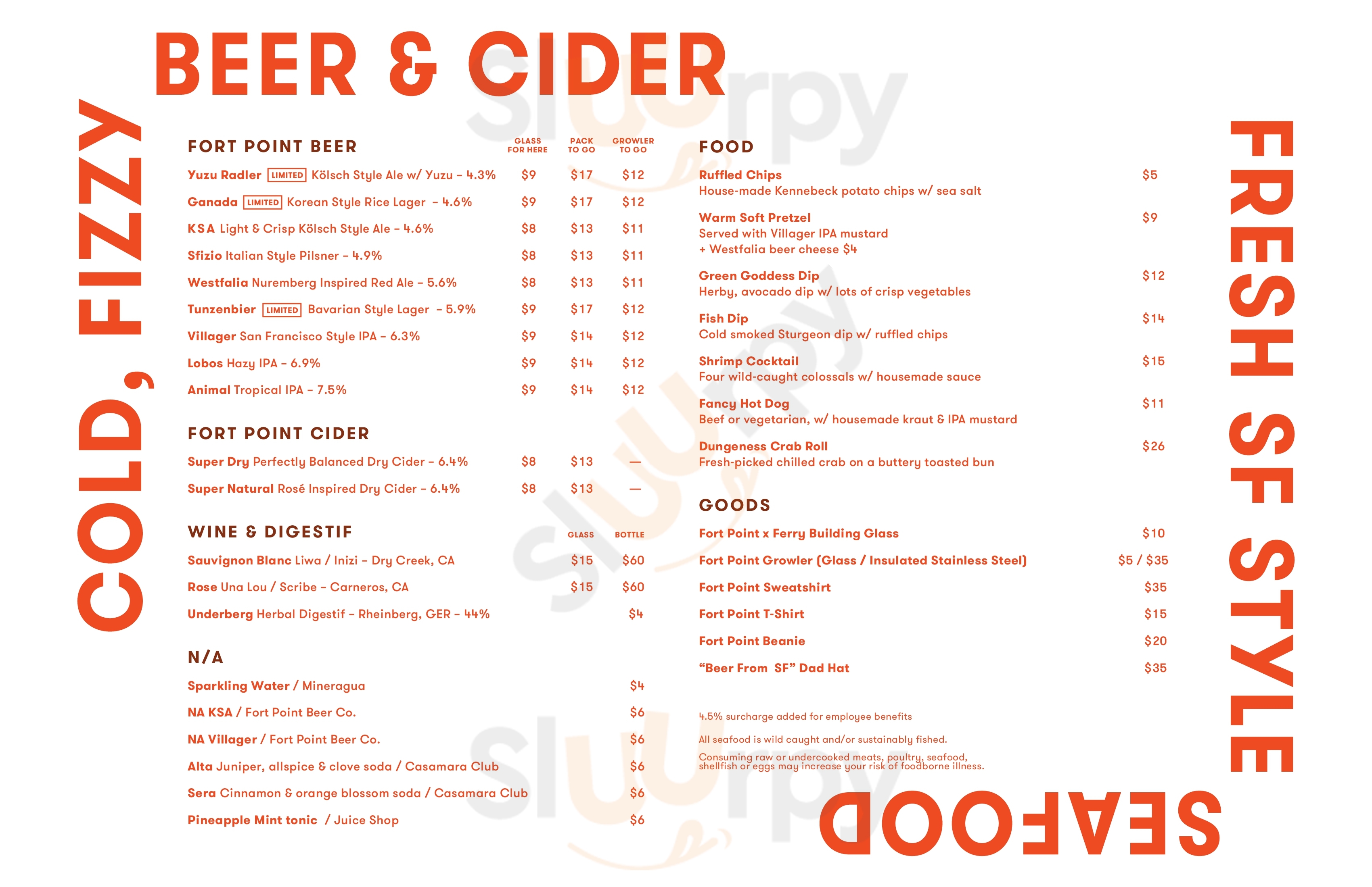 Fort Point Beer Co. San Francisco Menu - 1