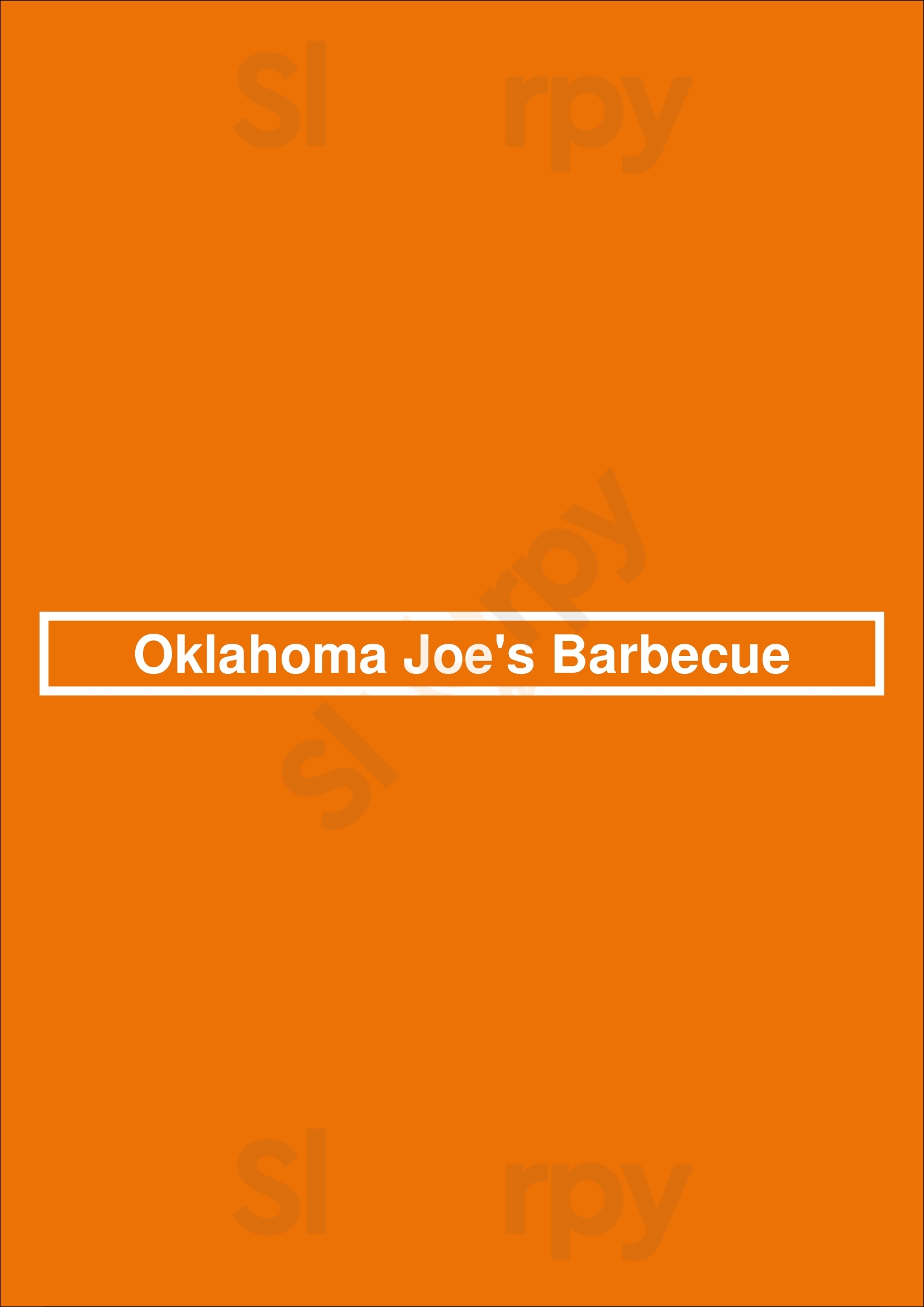 Oklahoma Joe's Barbecue Tulsa Menu - 1