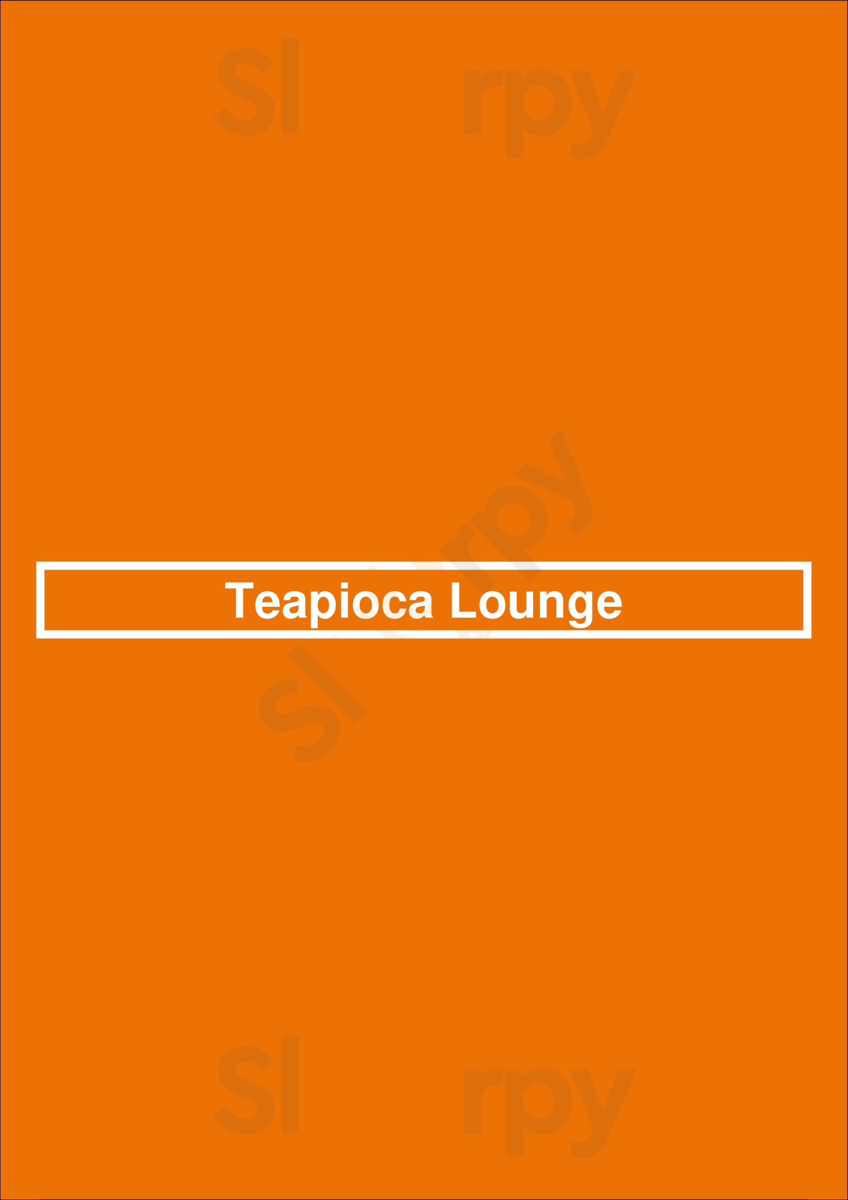 Teapioca Lounge Austin Menu - 1